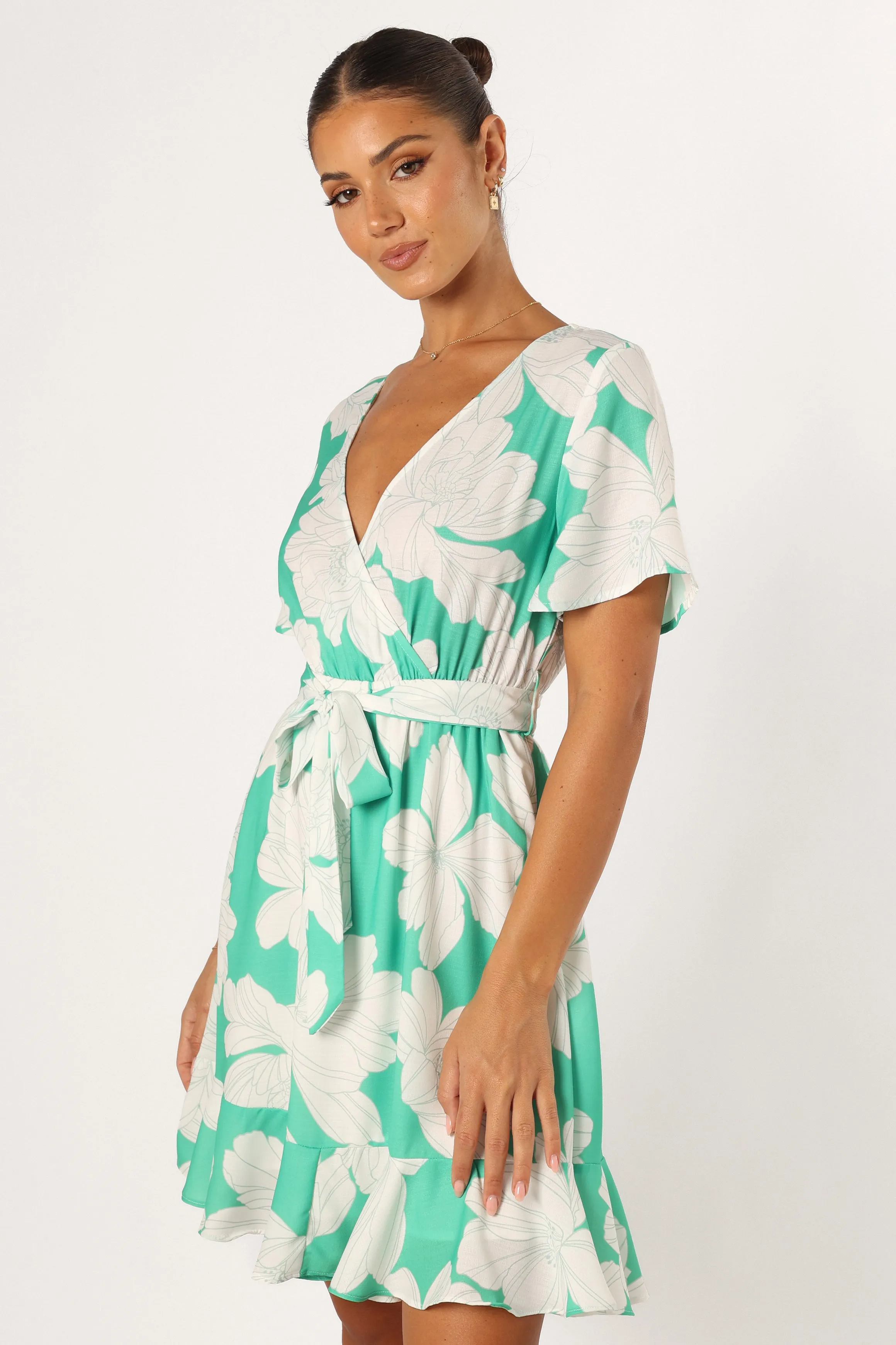 Rylan Mini Dress - Green Floral sold by Petal & Pup product image thumbnail 5