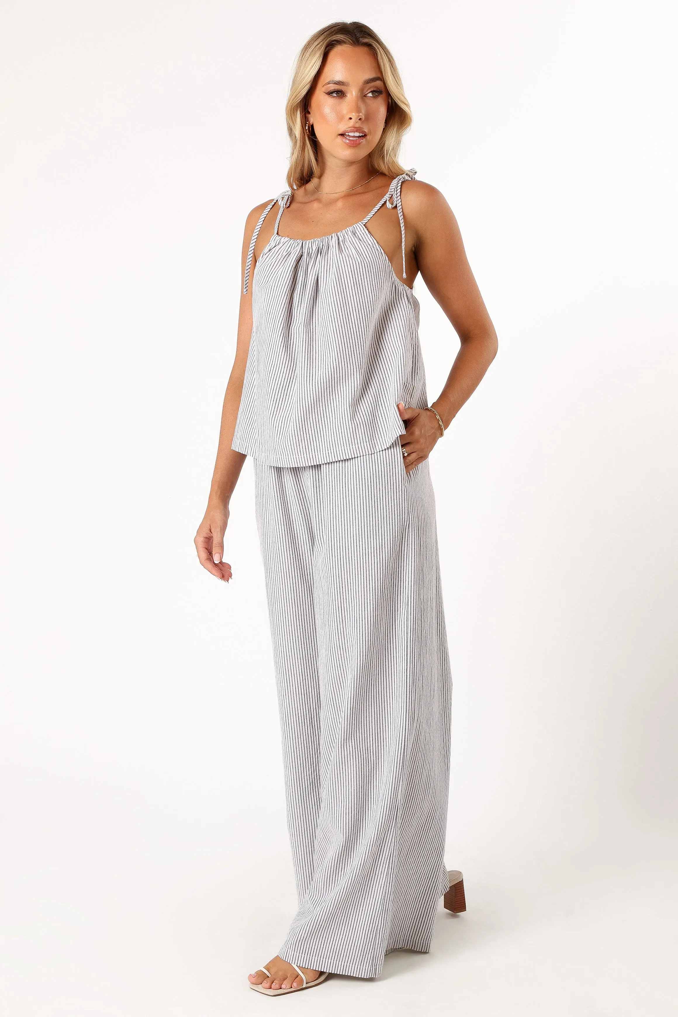 Savanna Striped Pants - White sold by Petal & Pup product image thumbnail 5