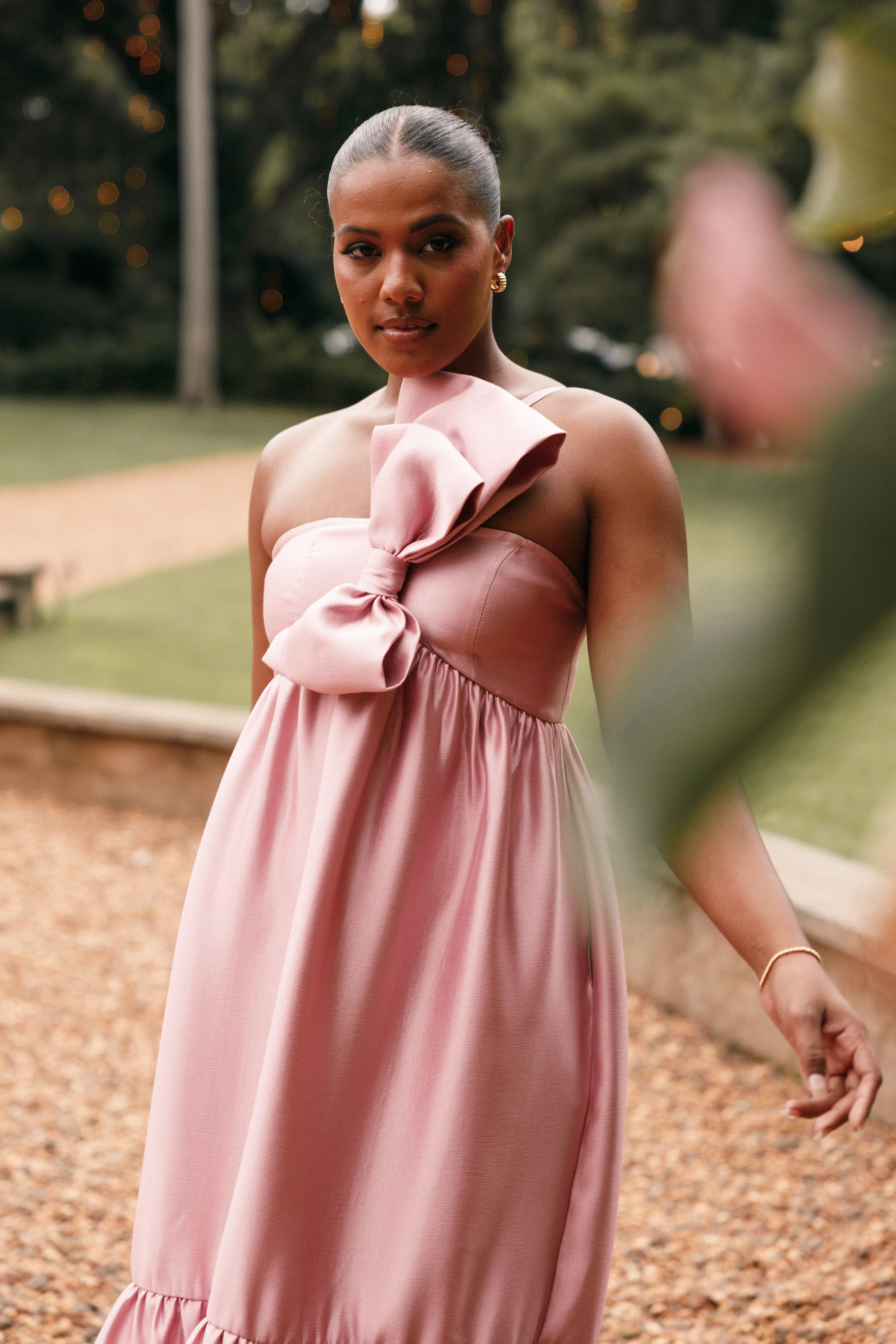 Betina Bow Front Maxi Dress - Dusty Rose sold by Petal & Pup product image thumbnail 5