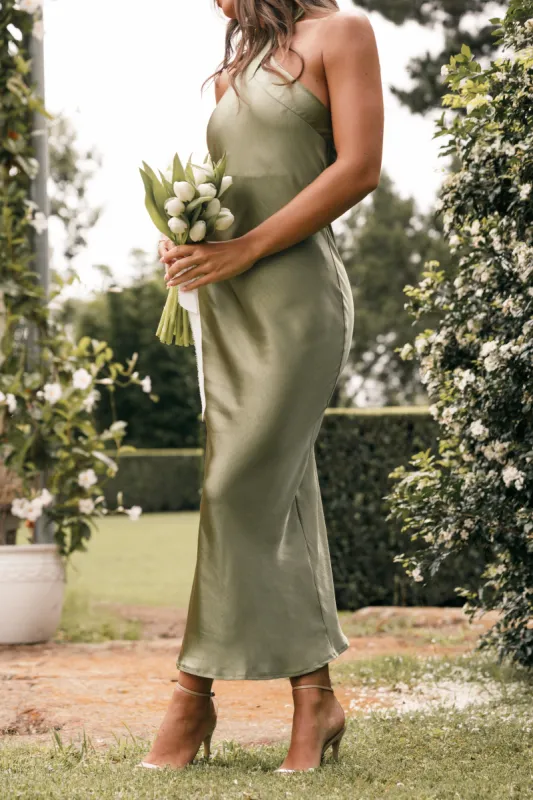 Grasie Midi Dress - Olive sold by Petal & Pup