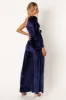 Avery Velvet Jumpsuit - Sapphire sold by Petal & Pup