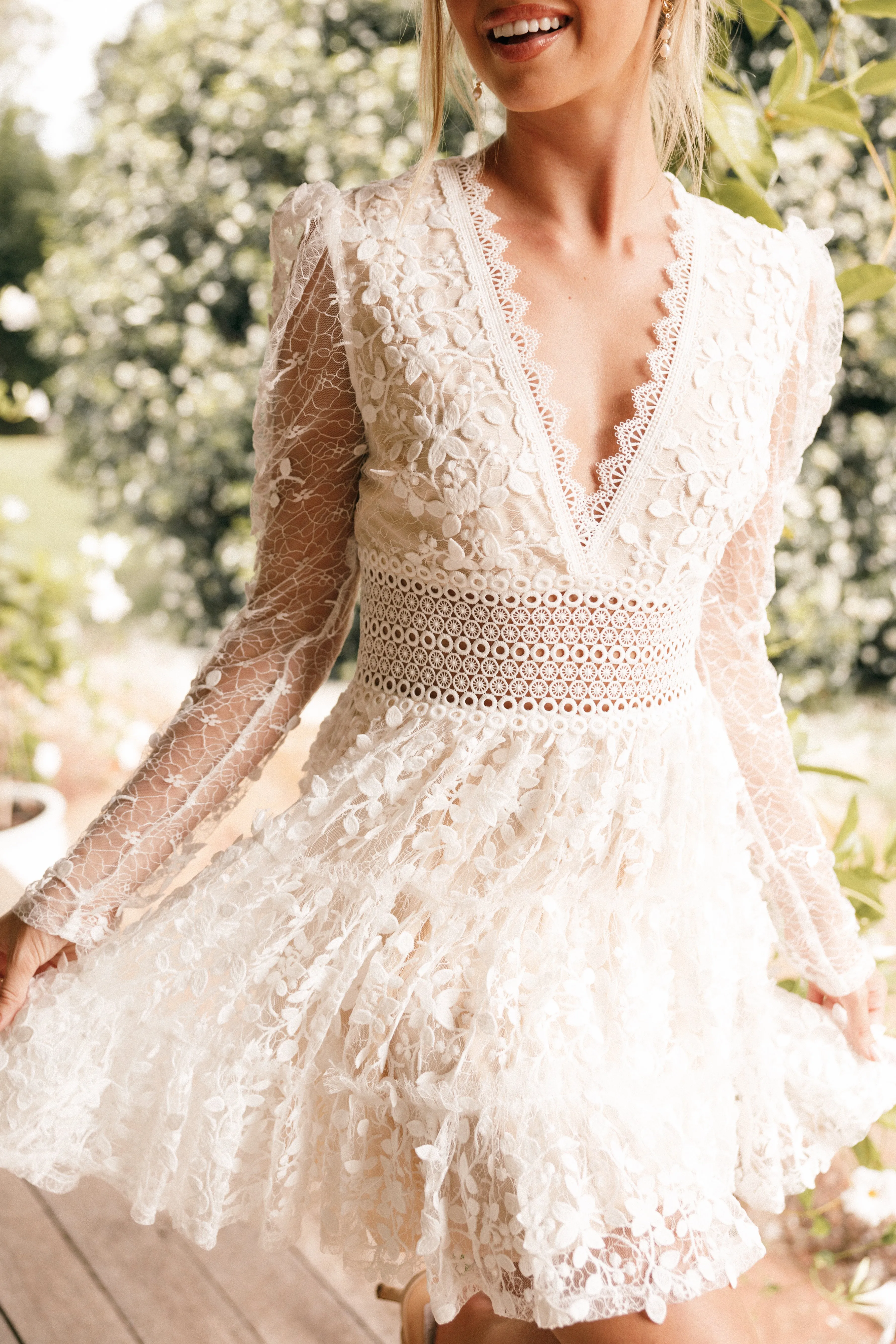 Fern Mini Dress - White sold by Petal & Pup product image thumbnail 2