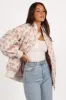 Yasmine Quilted Flower Jacket - Off White sold by Petal & Pup
