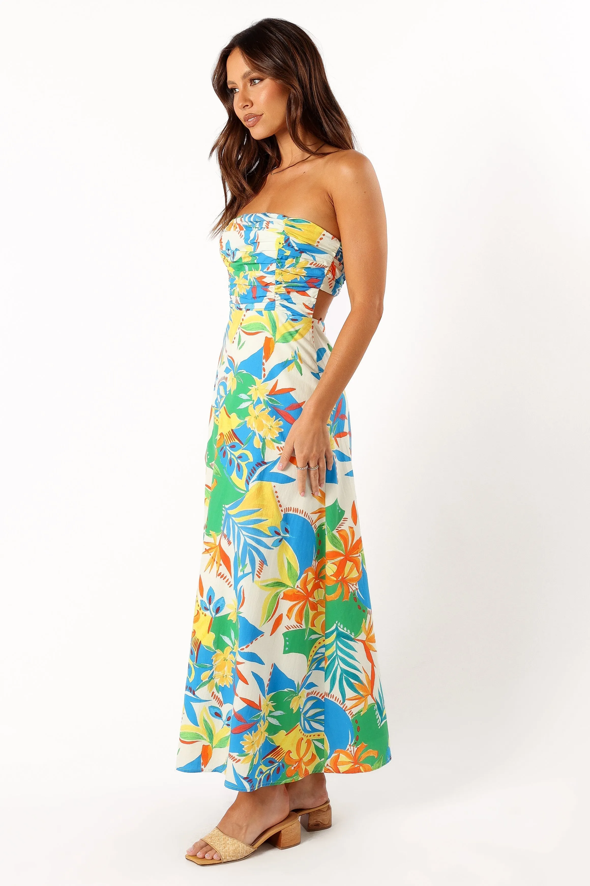 Harriet Strapless Midi Dress - Malta Print sold by Petal & Pup product image thumbnail 5