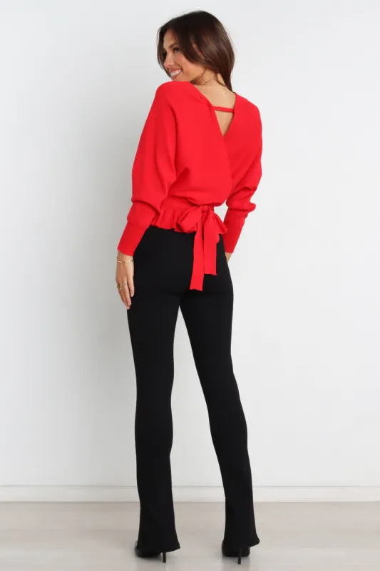 Fiona Knit Sweater - Red sold by Petal & Pup