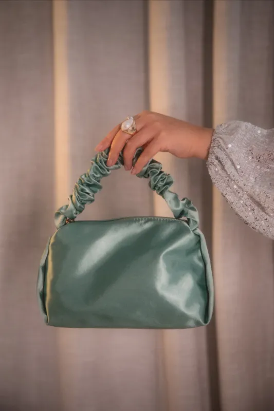 Mira Satin Bag - Sage sold by Petal & Pup