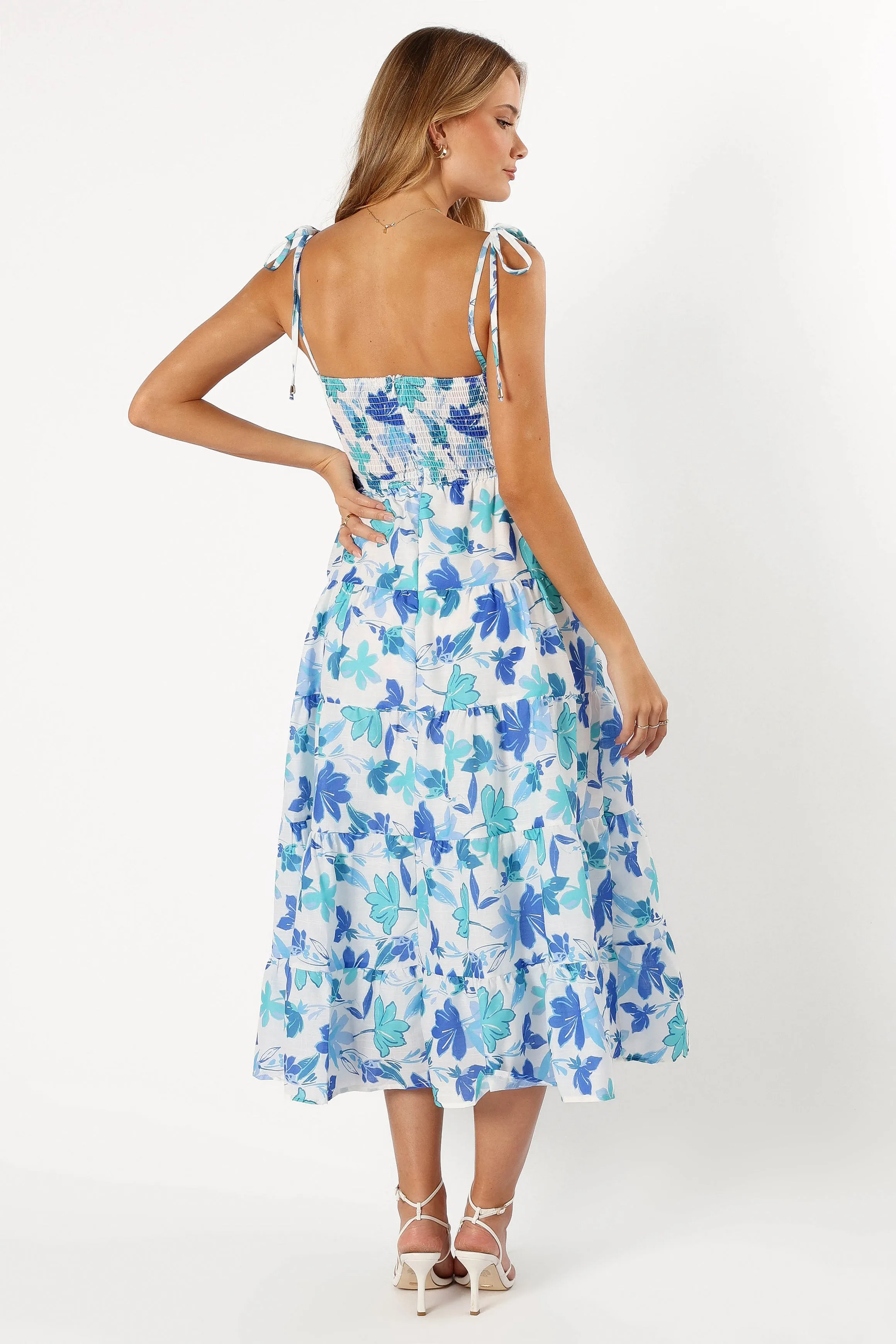 Lulu Cut Out Maxi Dress - Blue Floral sold by Petal & Pup product image thumbnail 4