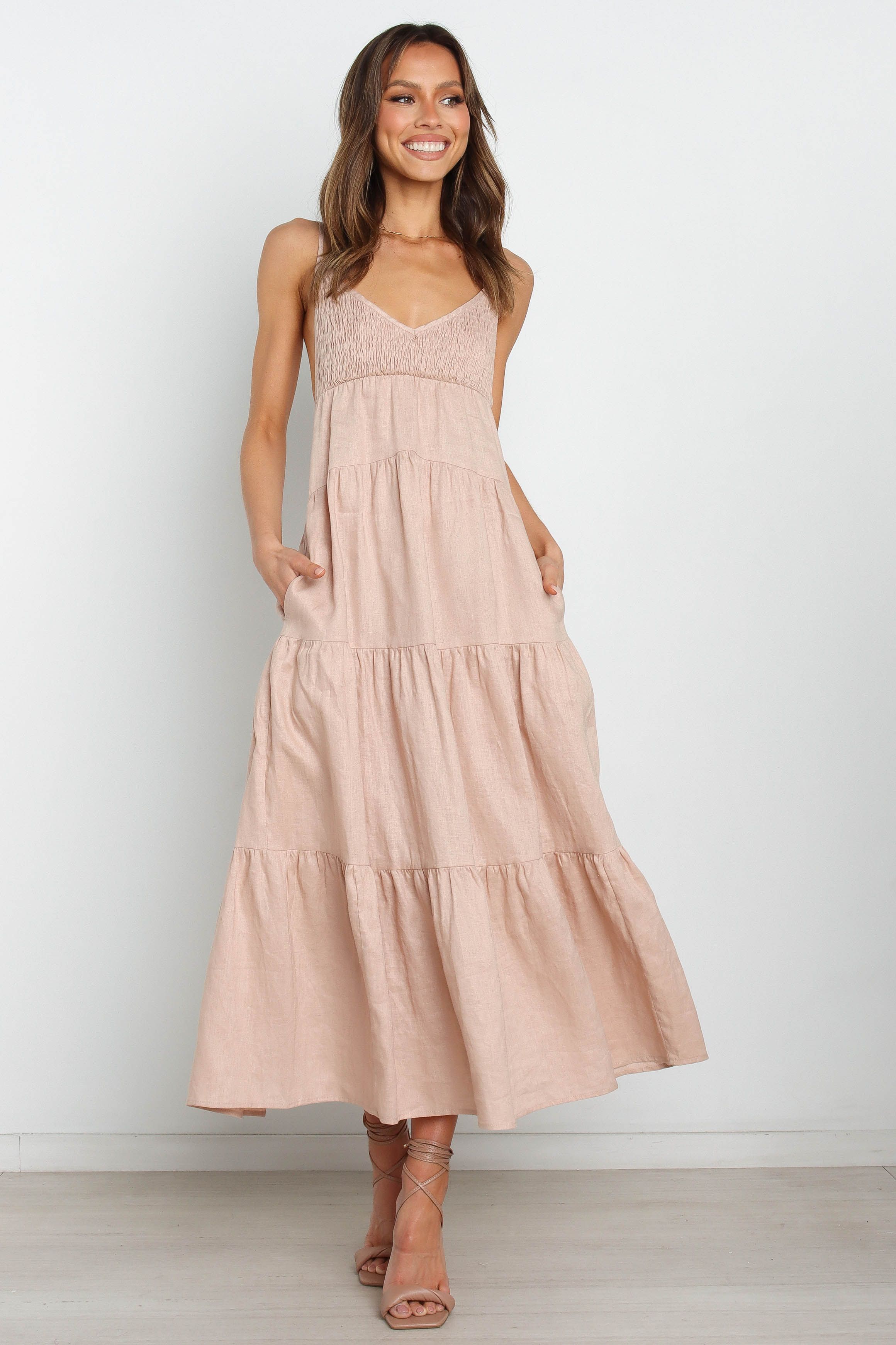 Aurora Dress - Beige sold by Petal & Pup product image thumbnail 2