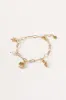 Alice Charm Bracelet - Gold sold by Petal & Pup