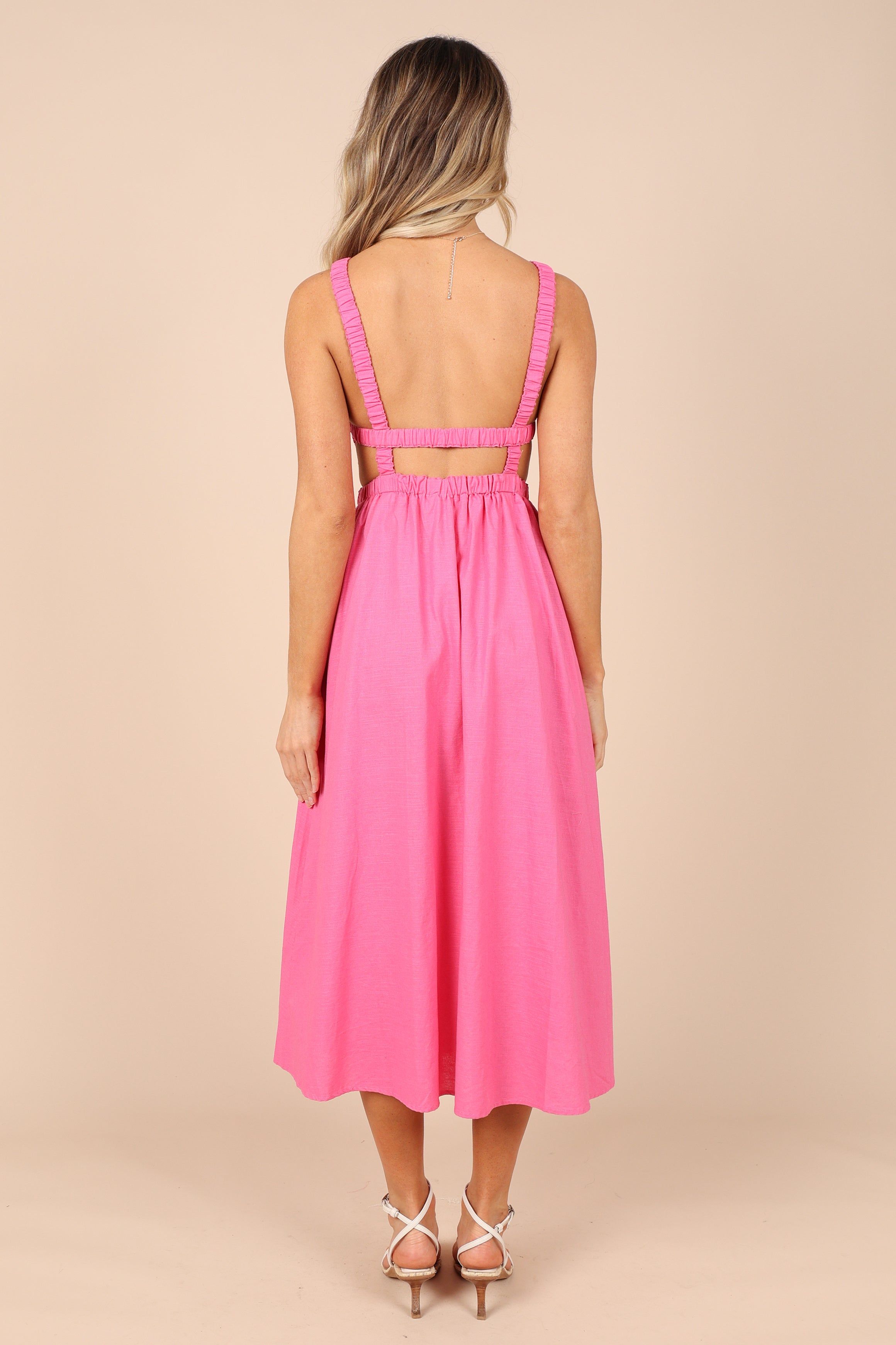 white christmas dresses Aubrey Cutout Midi Dress - White main image 1