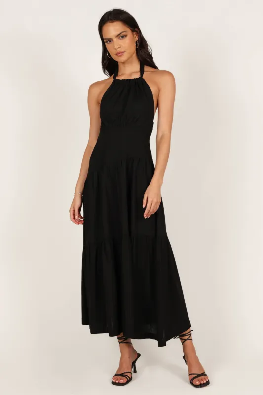 Stefani Midi Dress - Black sold by Petal & Pup