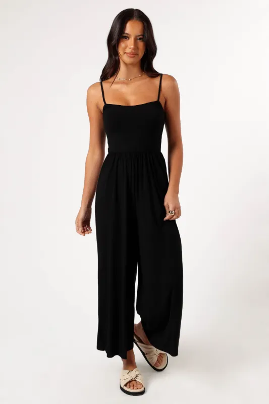 Kameron Knit Jumpsuit - Black sold by Petal & Pup