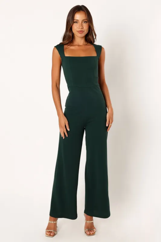 Iris Jumpsuit - Emerald sold by Petal & Pup