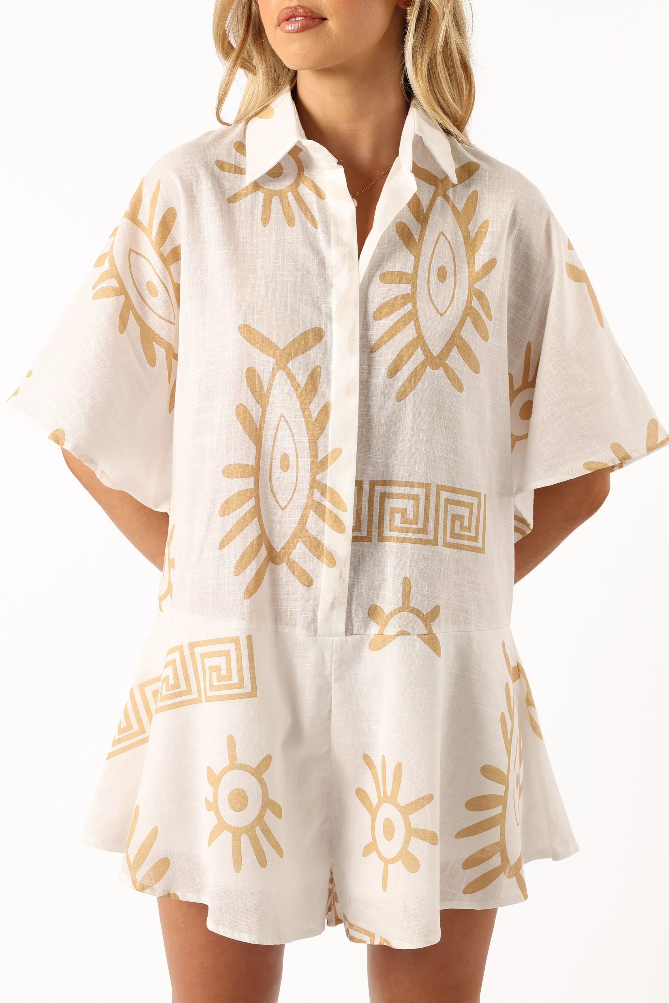 Sebastian Romper - White Beige sold by Petal & Pup product image thumbnail 4