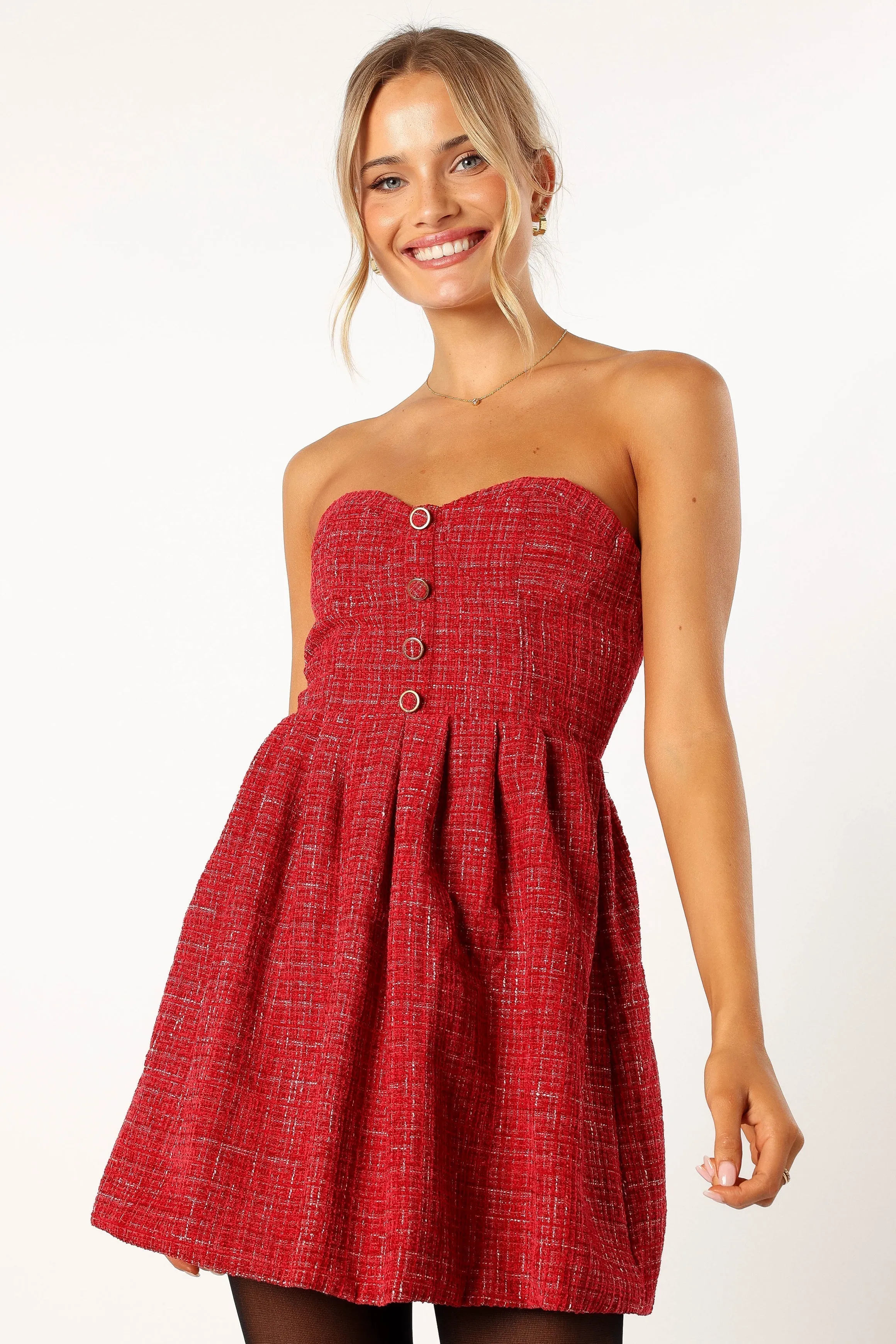 Dasher Strapless Mini Dress - Red sold by Petal & Pup product image thumbnail 2