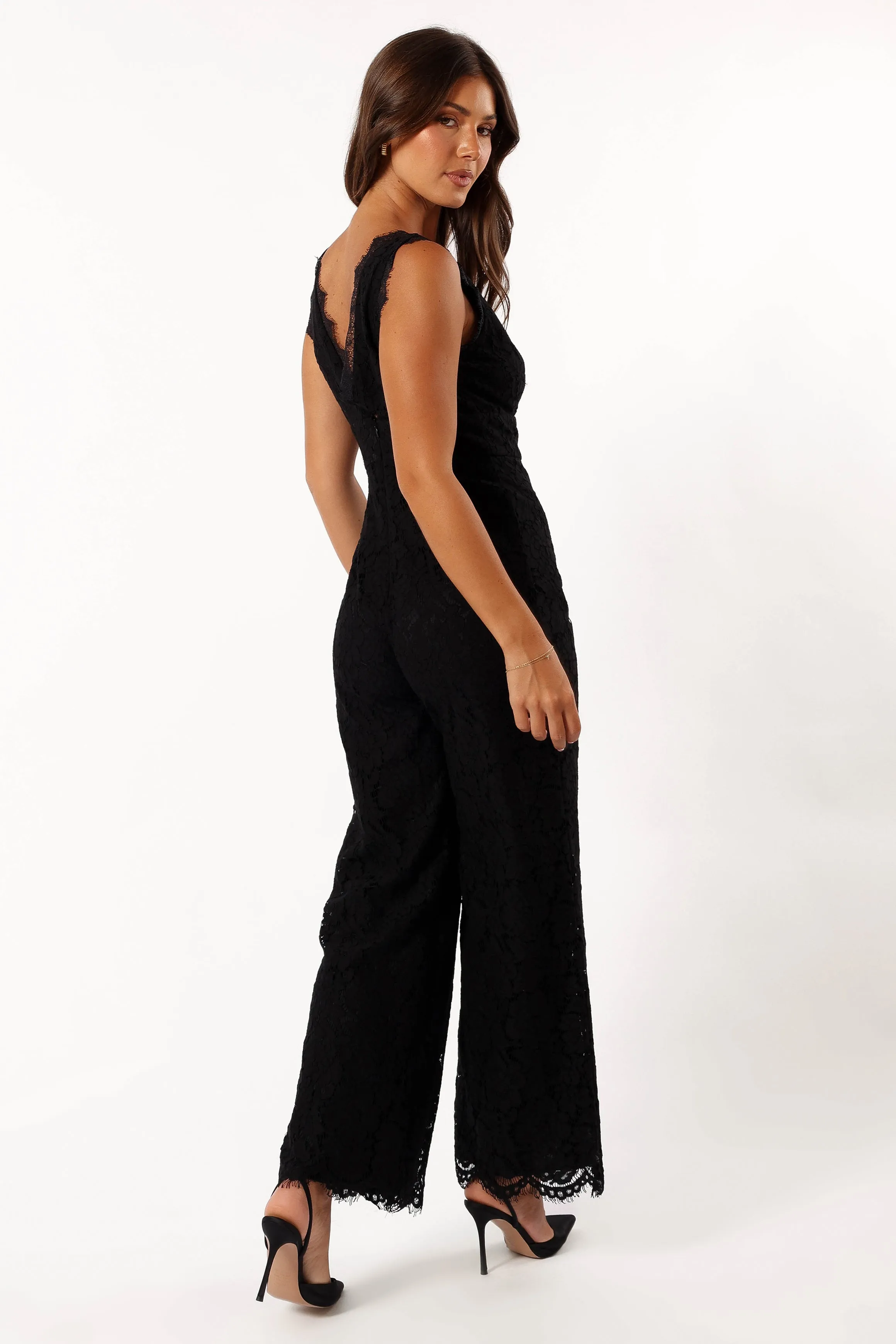 Eloise Lace Jumpsuit - Black sold by Petal & Pup product image thumbnail 5