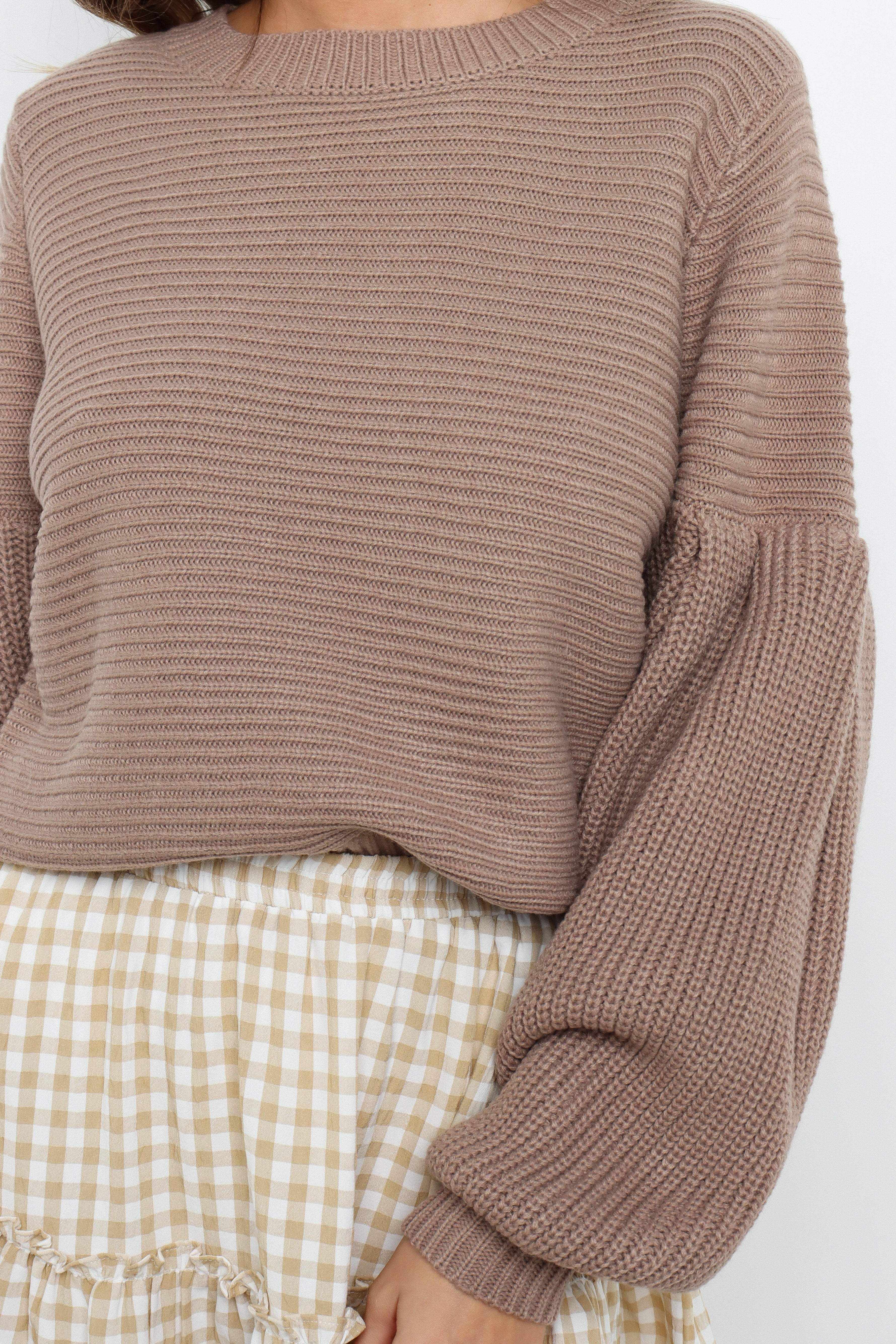 Magnus Knit Sweater - Mocha sold by Petal & Pup product image thumbnail 7