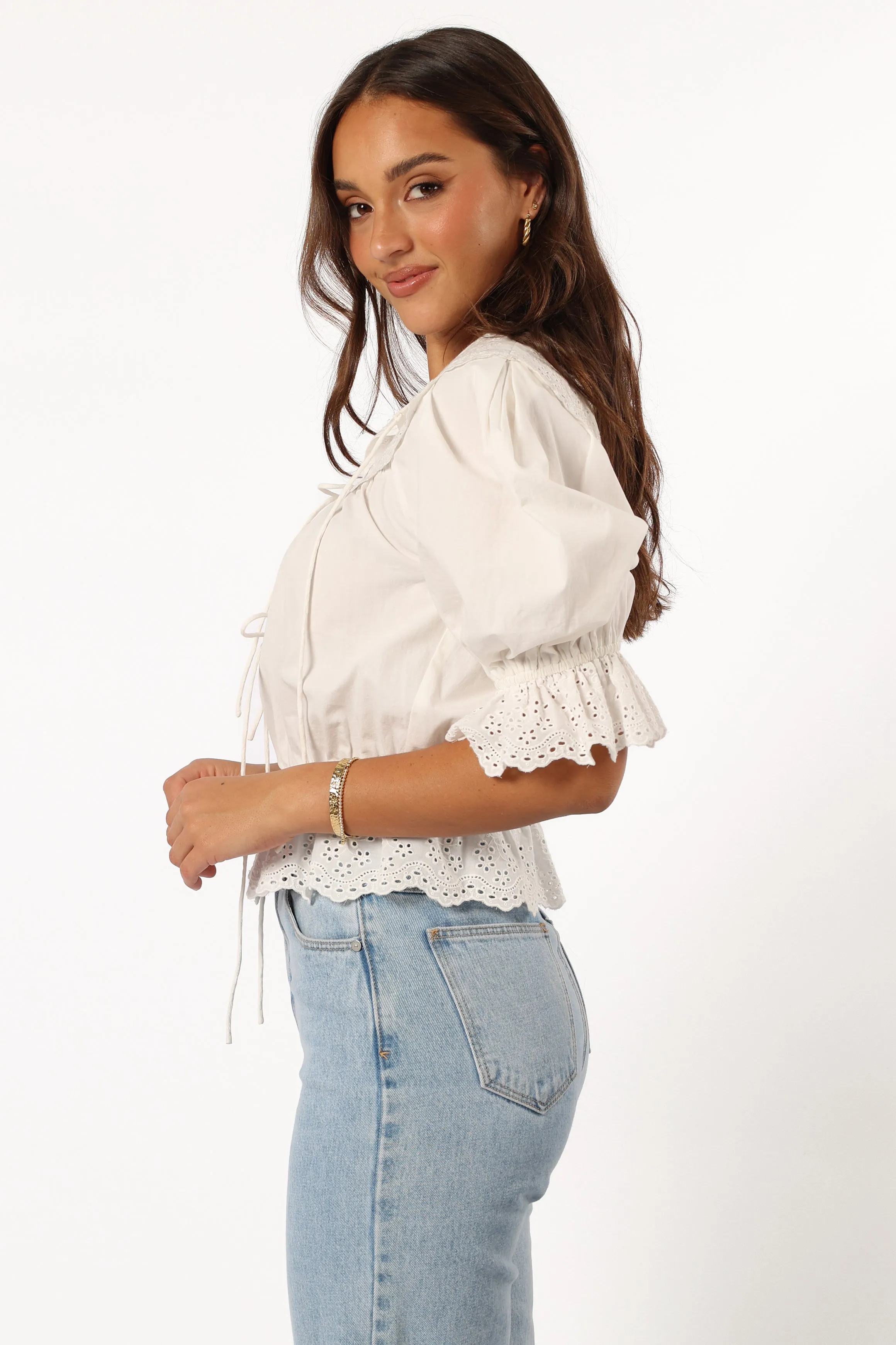 Emi Top - White sold by Petal & Pup product image thumbnail 4