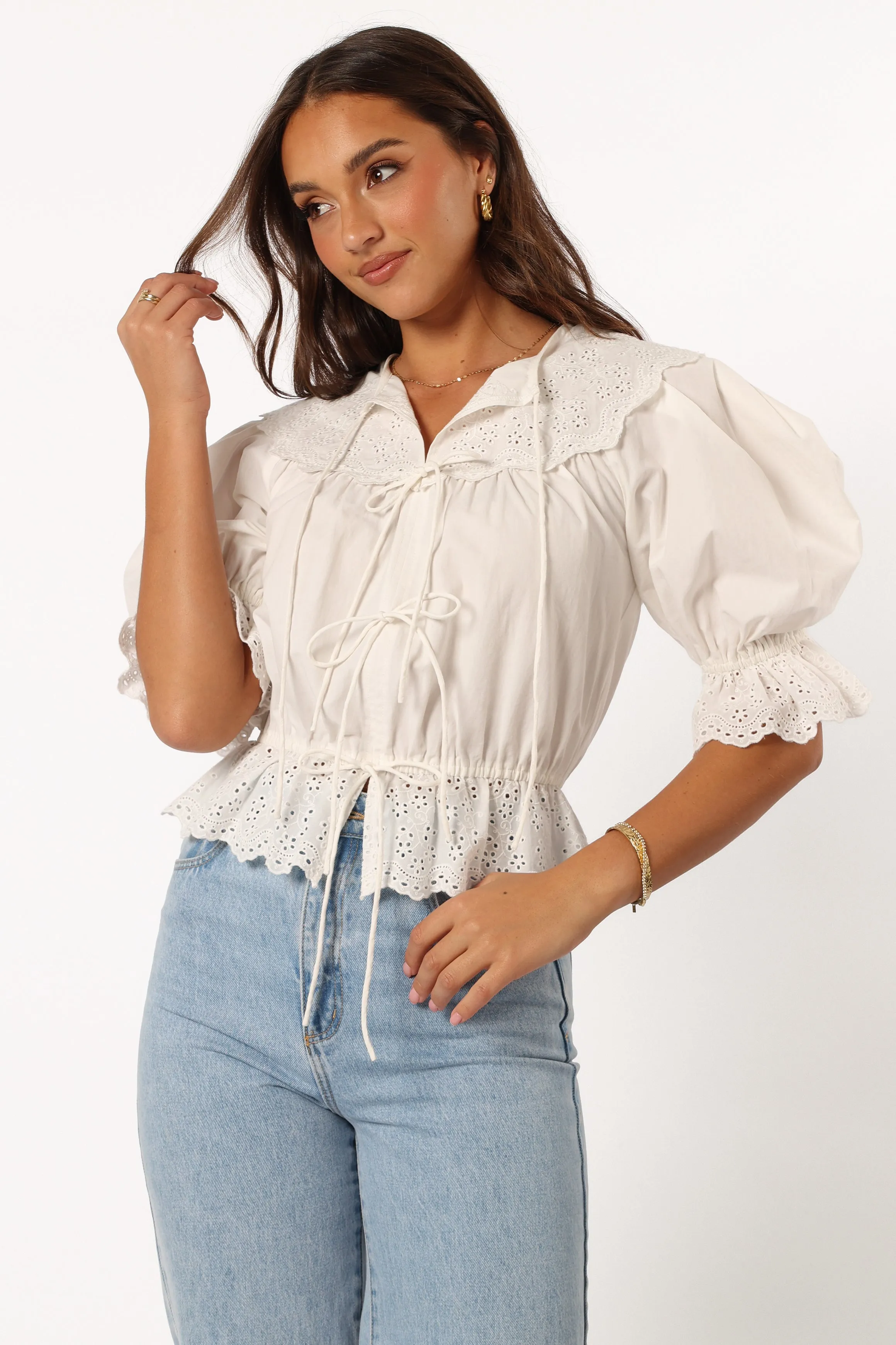 Emi Top - White sold by Petal & Pup product image thumbnail 3