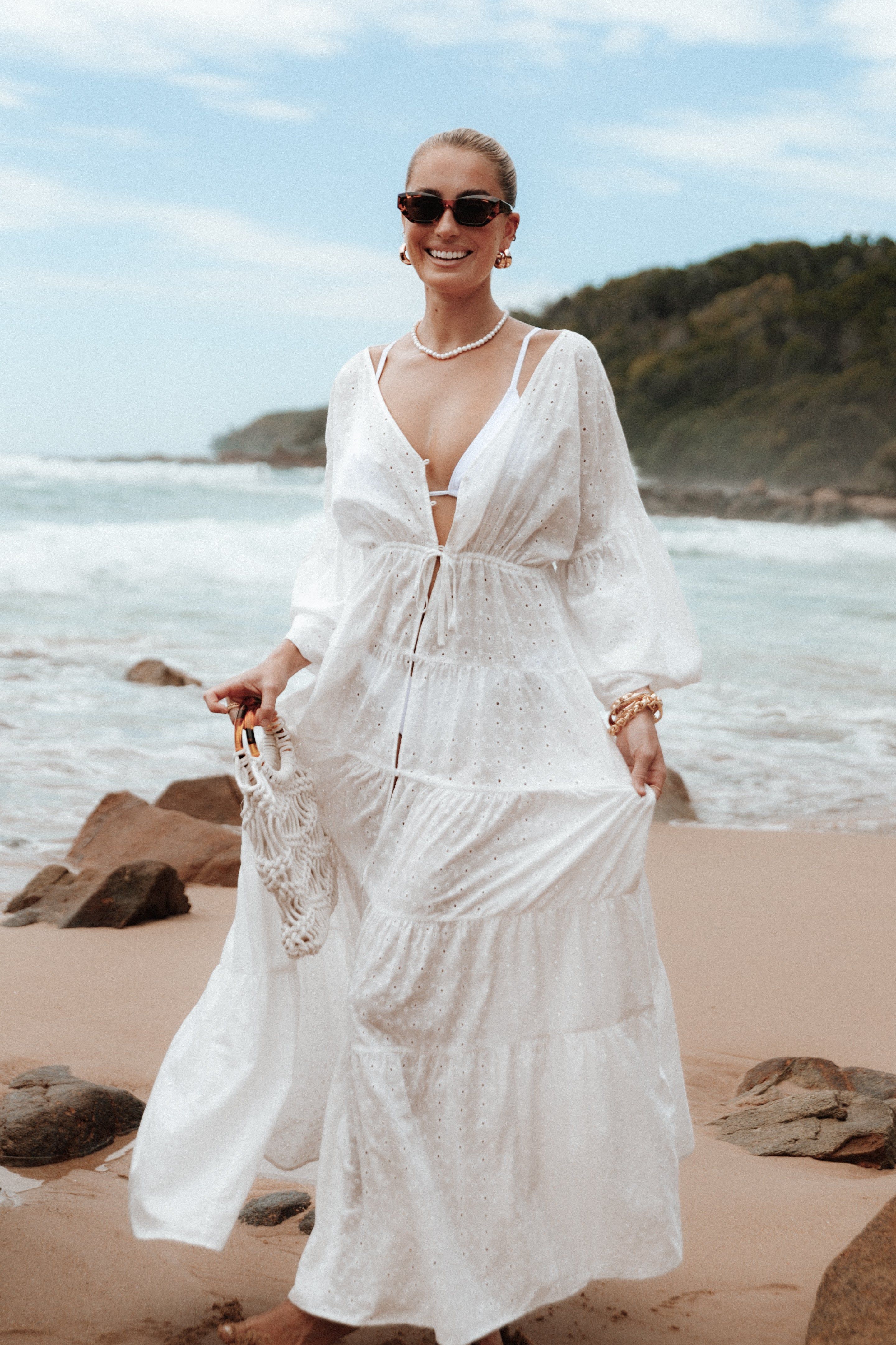 Posy Maxi Dress - White sold by Petal & Pup