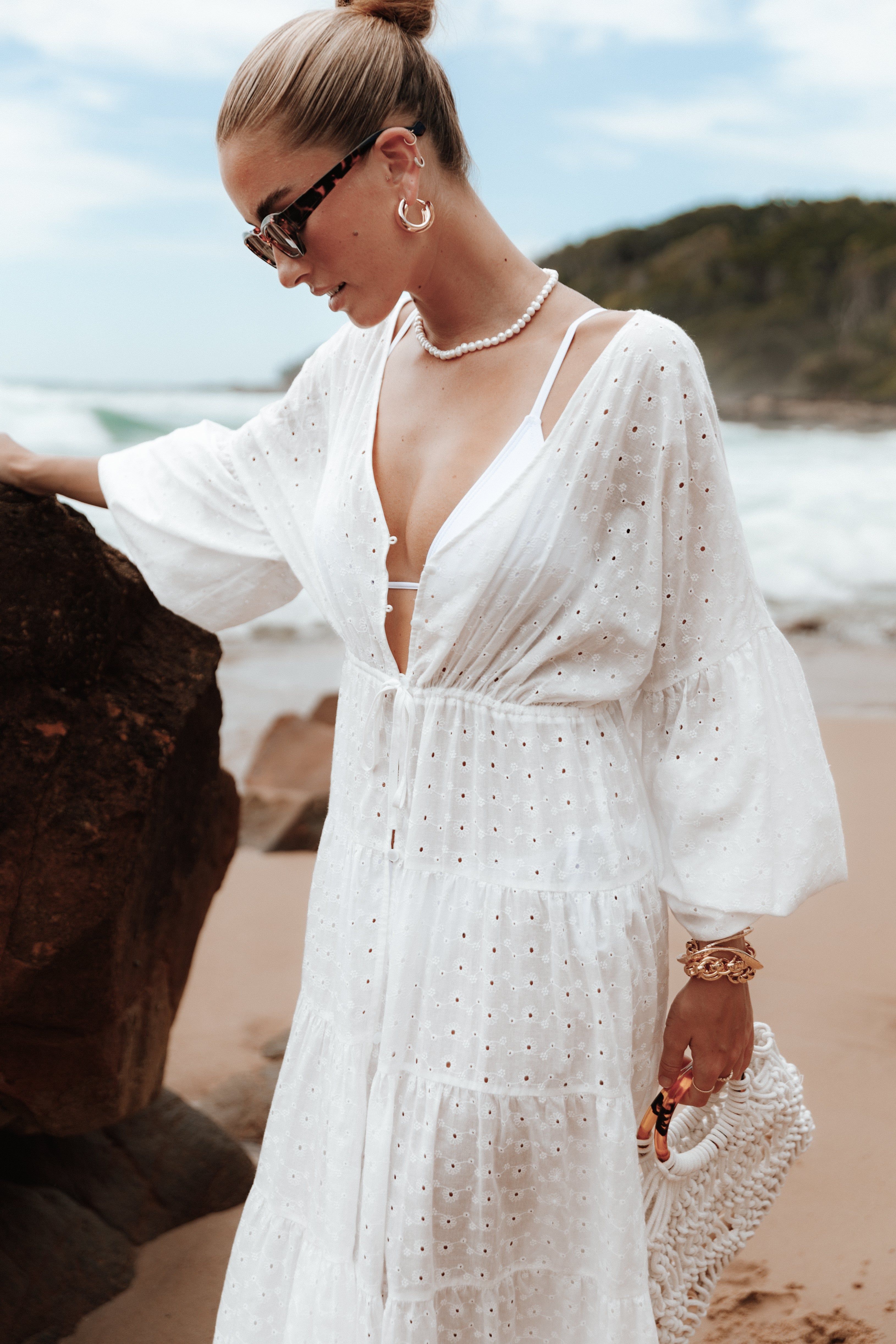 Posy Maxi Dress - White sold by Petal & Pup product image thumbnail 3