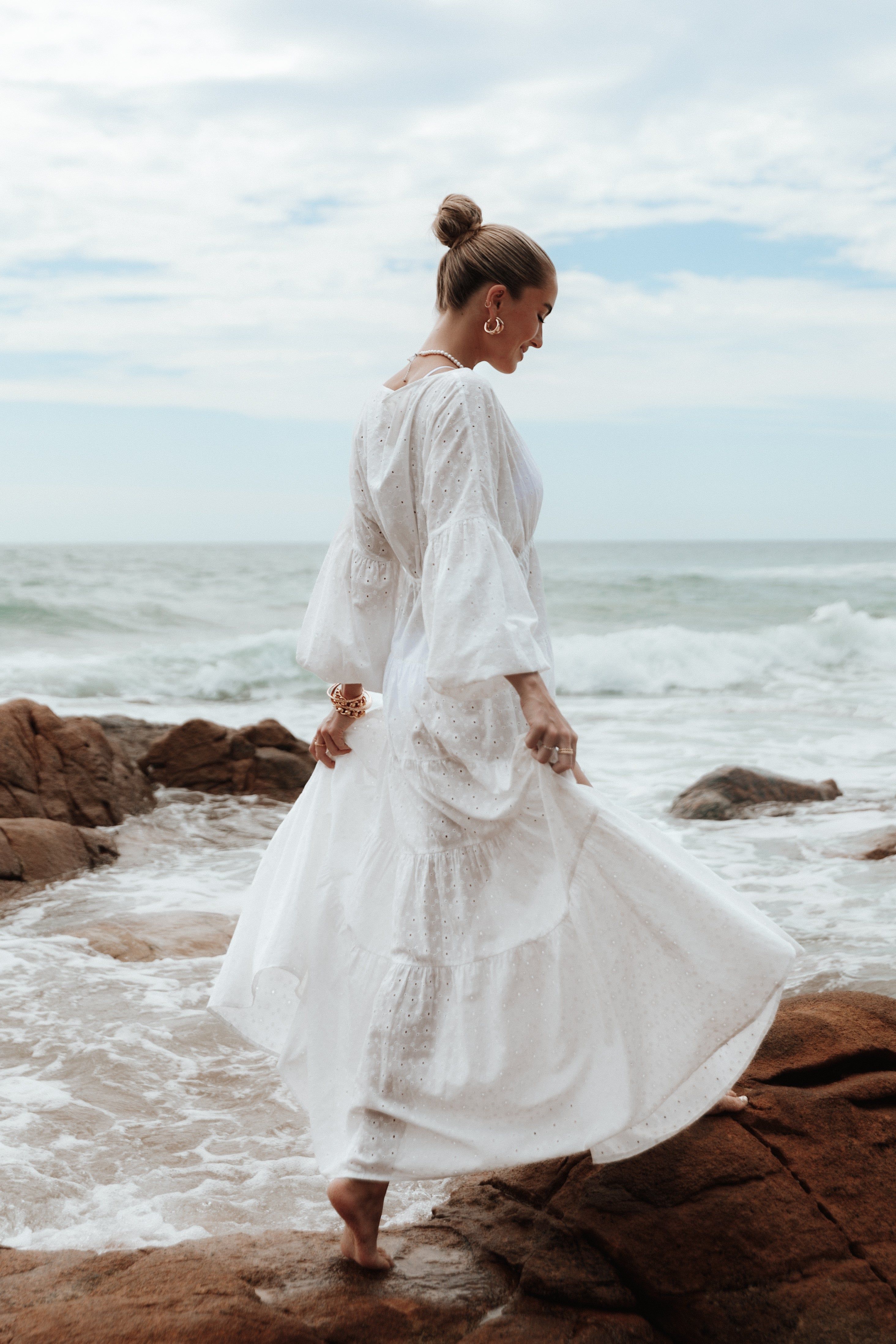 Posy Maxi Dress - White sold by Petal & Pup product image thumbnail 5