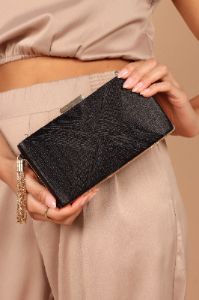 Viva Clutch - Black sold by Petal & Pup