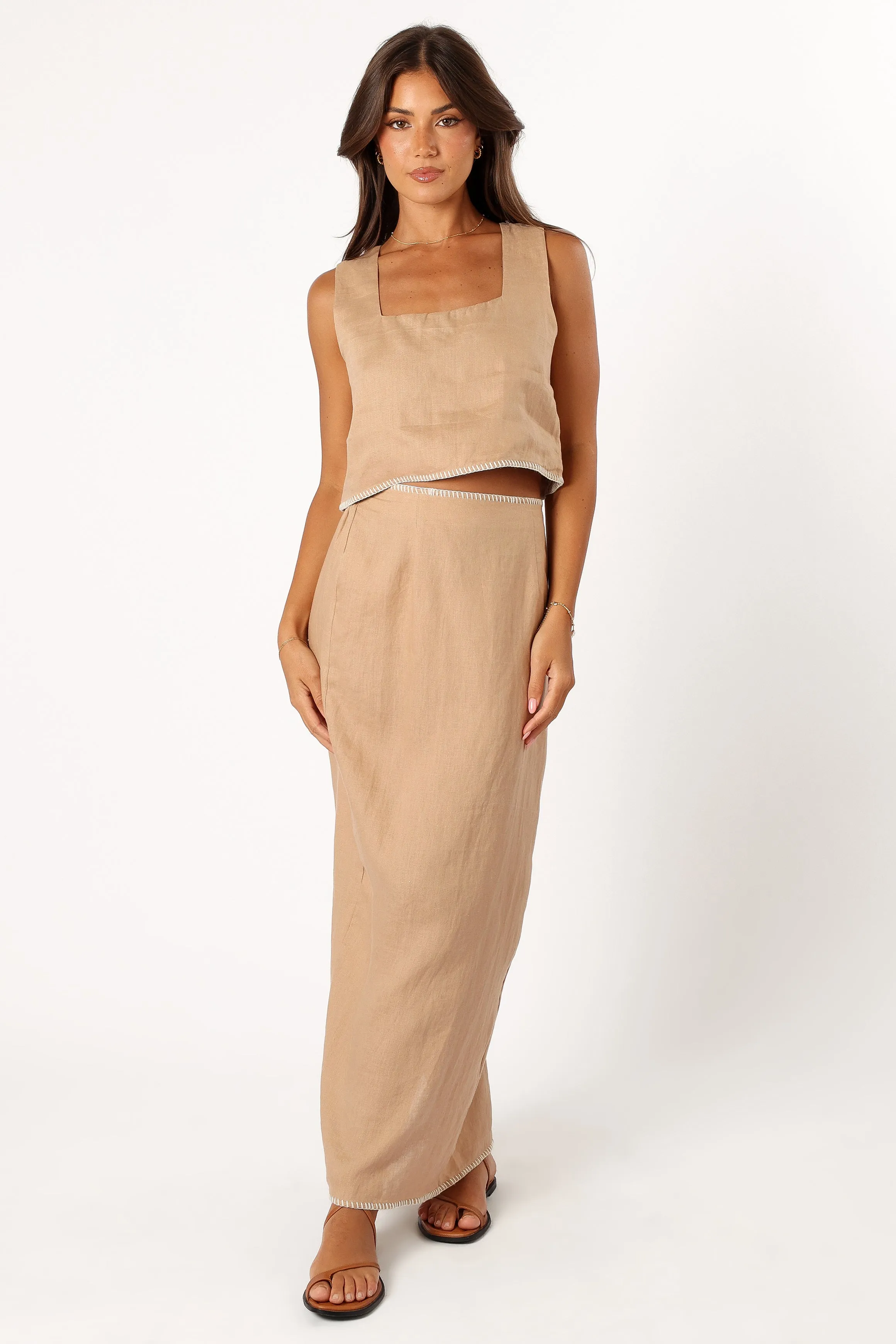 Odette Midi Skirt - Camel sold by Petal & Pup product image thumbnail 3
