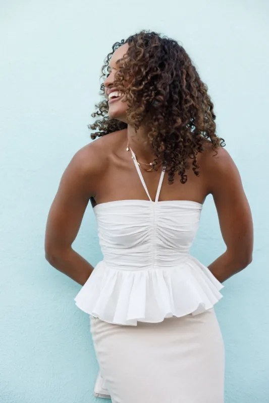 Dede Halter Top - White sold by Petal & Pup