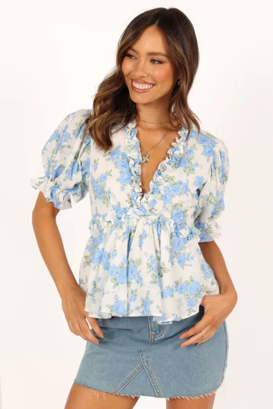 Esmeralda Top - Blue sold by Petal & Pup