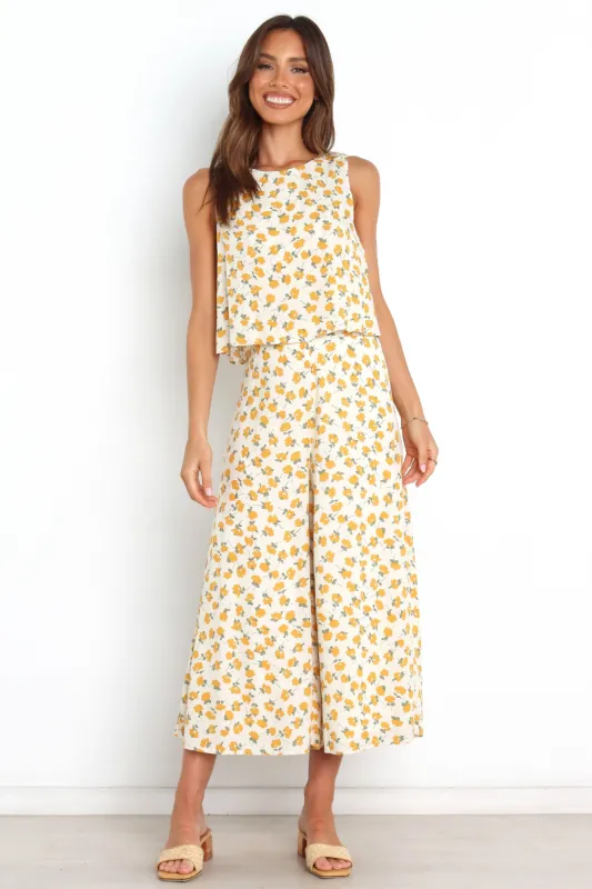 Riley Jumpsuit - Yellow sold by Petal & Pup