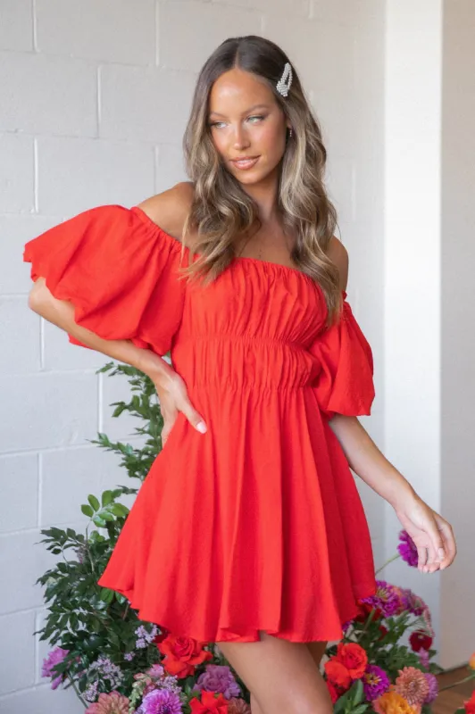 Ariana Dress - Red made by Petal & Pup