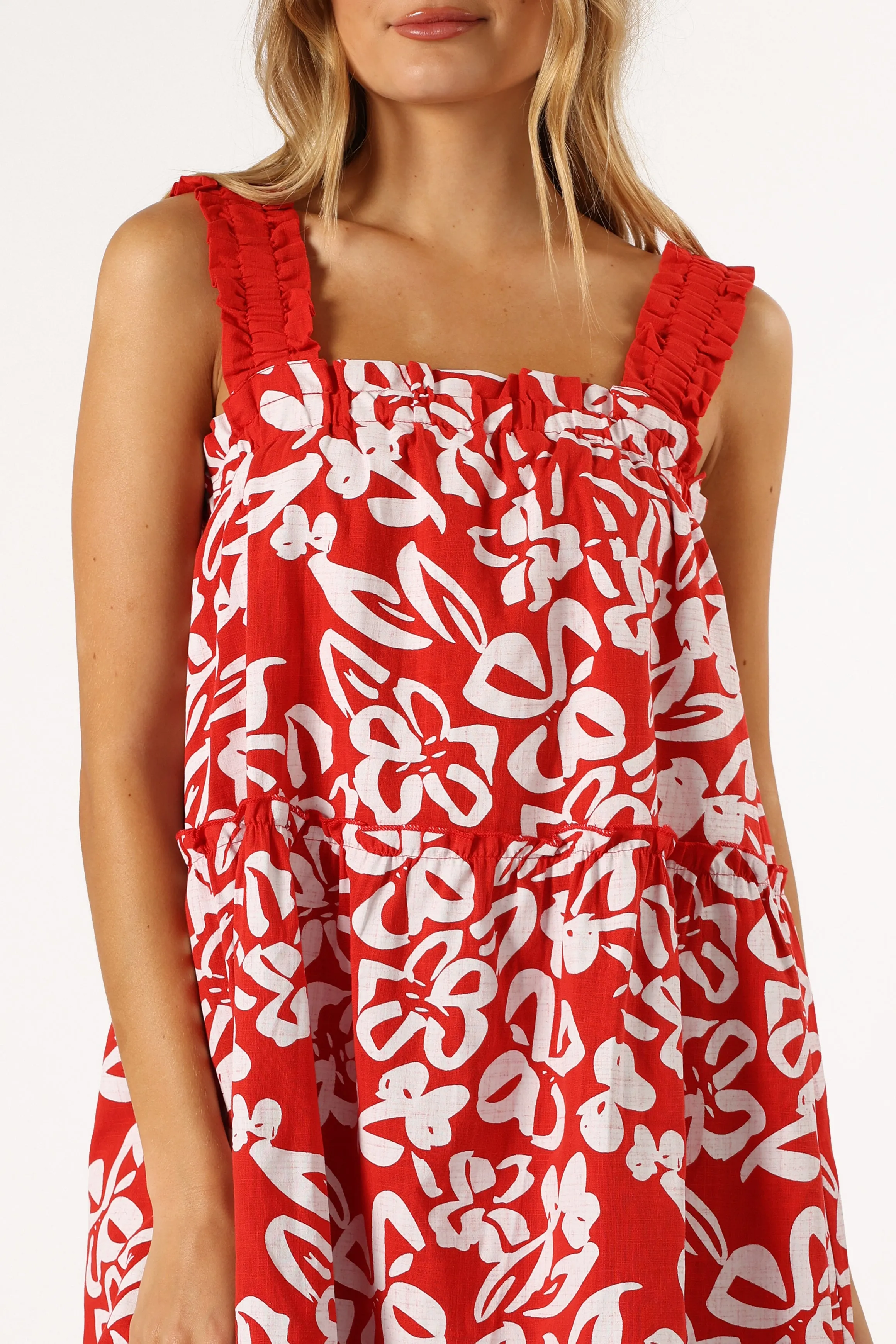 Elena Mini Dress - Red Floral sold by Petal & Pup product image thumbnail 2