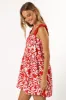 Elena Mini Dress - Red Floral sold by Petal & Pup