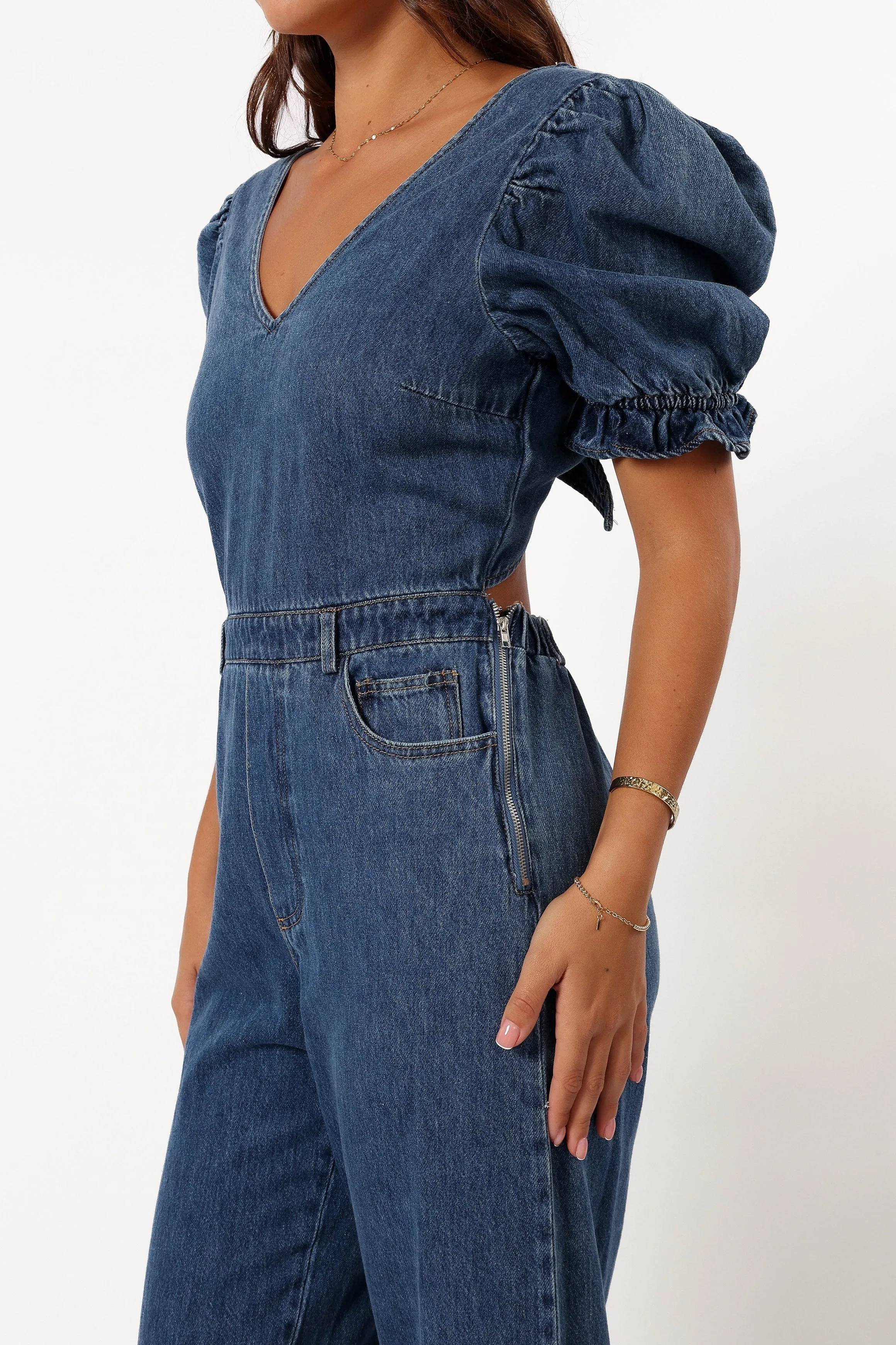 Krissy Jumpsuit - Denim sold by Petal & Pup product image thumbnail 2