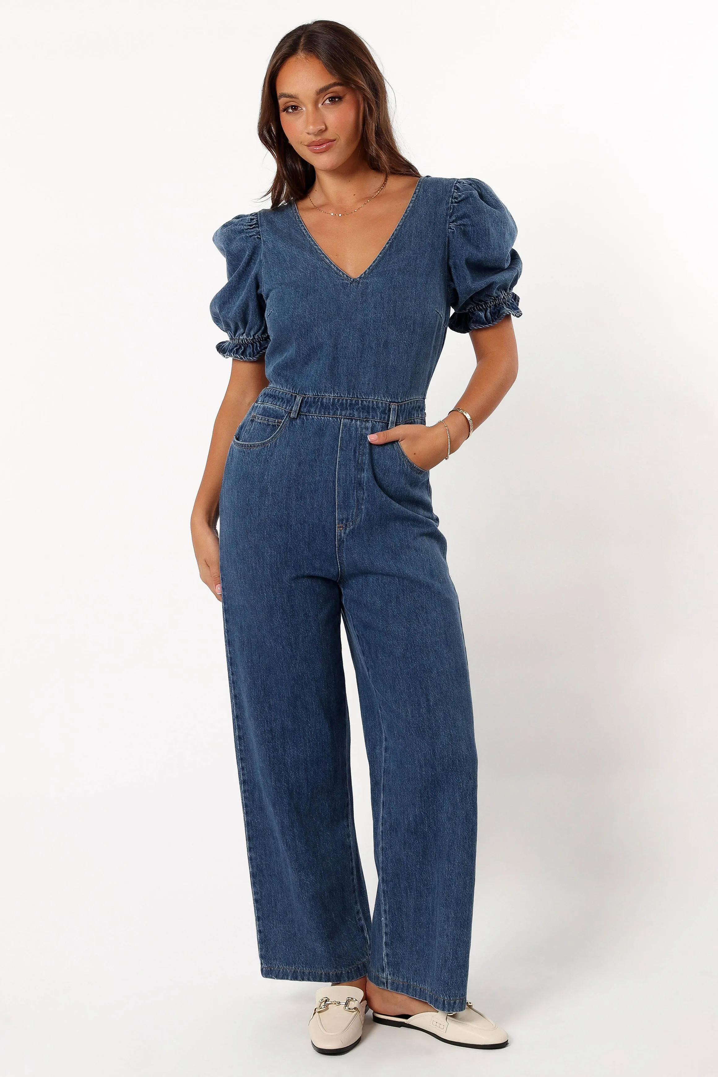 Krissy Jumpsuit - Denim sold by Petal & Pup product image thumbnail 3