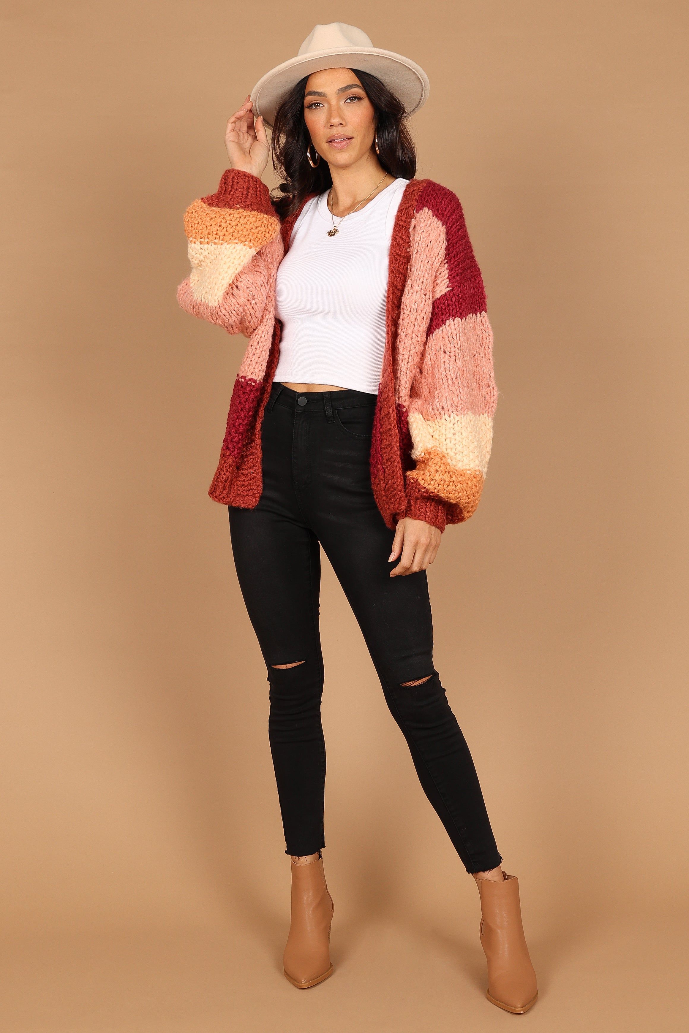 Caroline Oversized Handknit Knit Sweater - Cherry Multi sold by Petal & Pup product image thumbnail 5