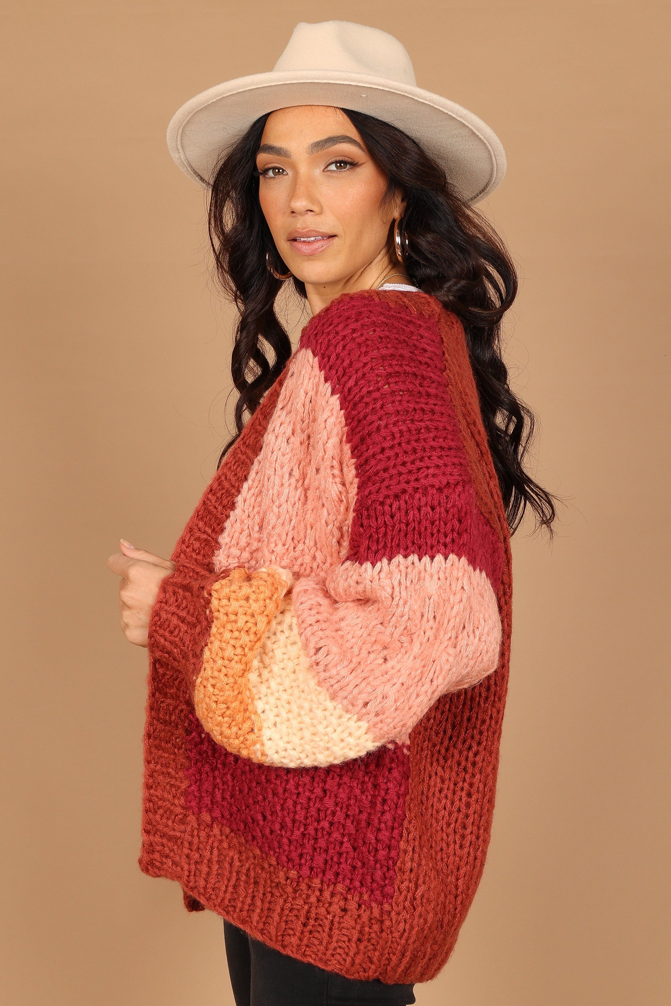 Caroline Oversized Handknit Knit Sweater - Cherry Multi sold by Petal & Pup product image thumbnail 6