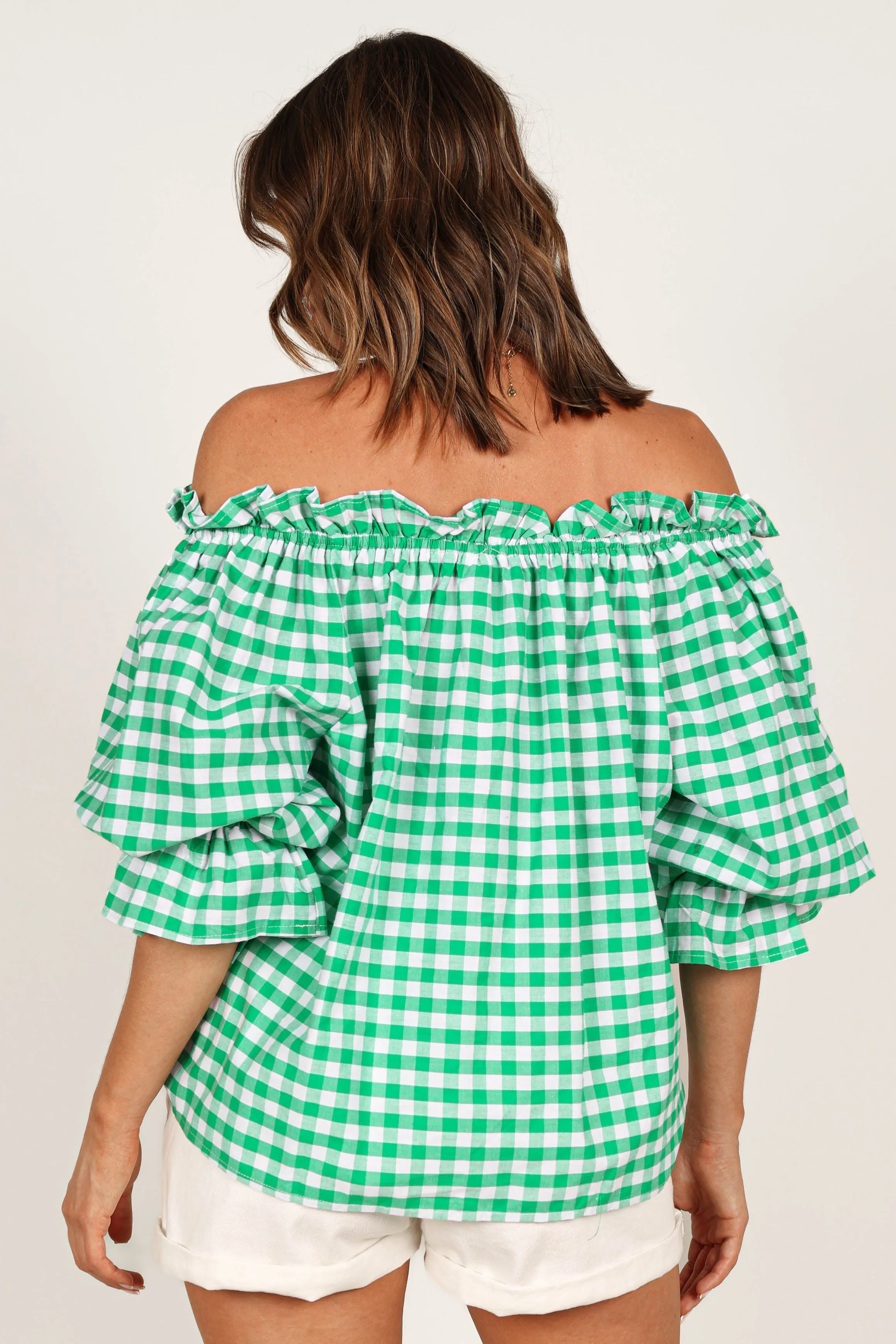 Leesa Off Shoulder Top - Green sold by Petal & Pup product image thumbnail 5