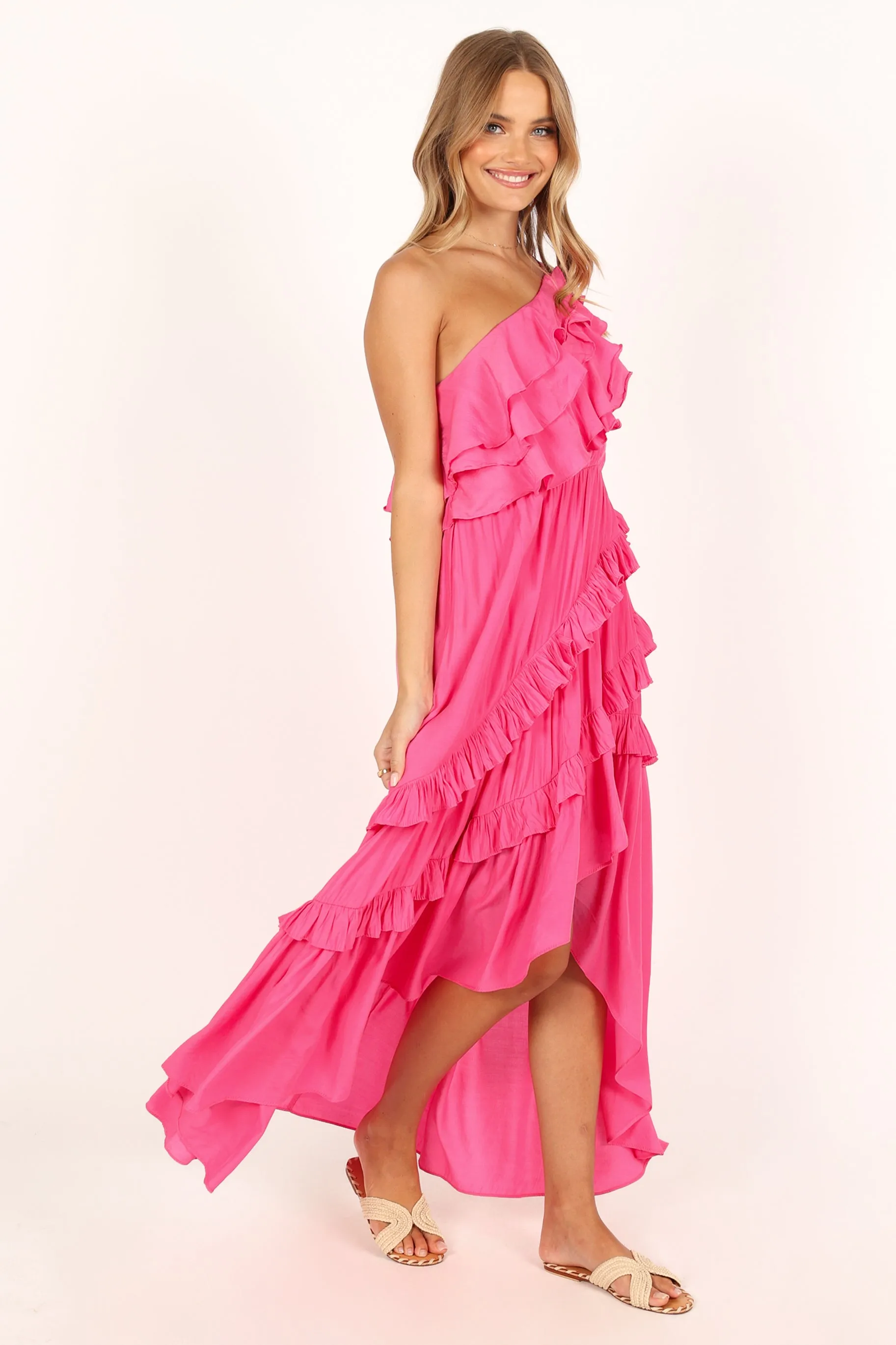 Fiorda One Shoulder Midi Dress - Pink sold by Petal & Pup product image thumbnail 2