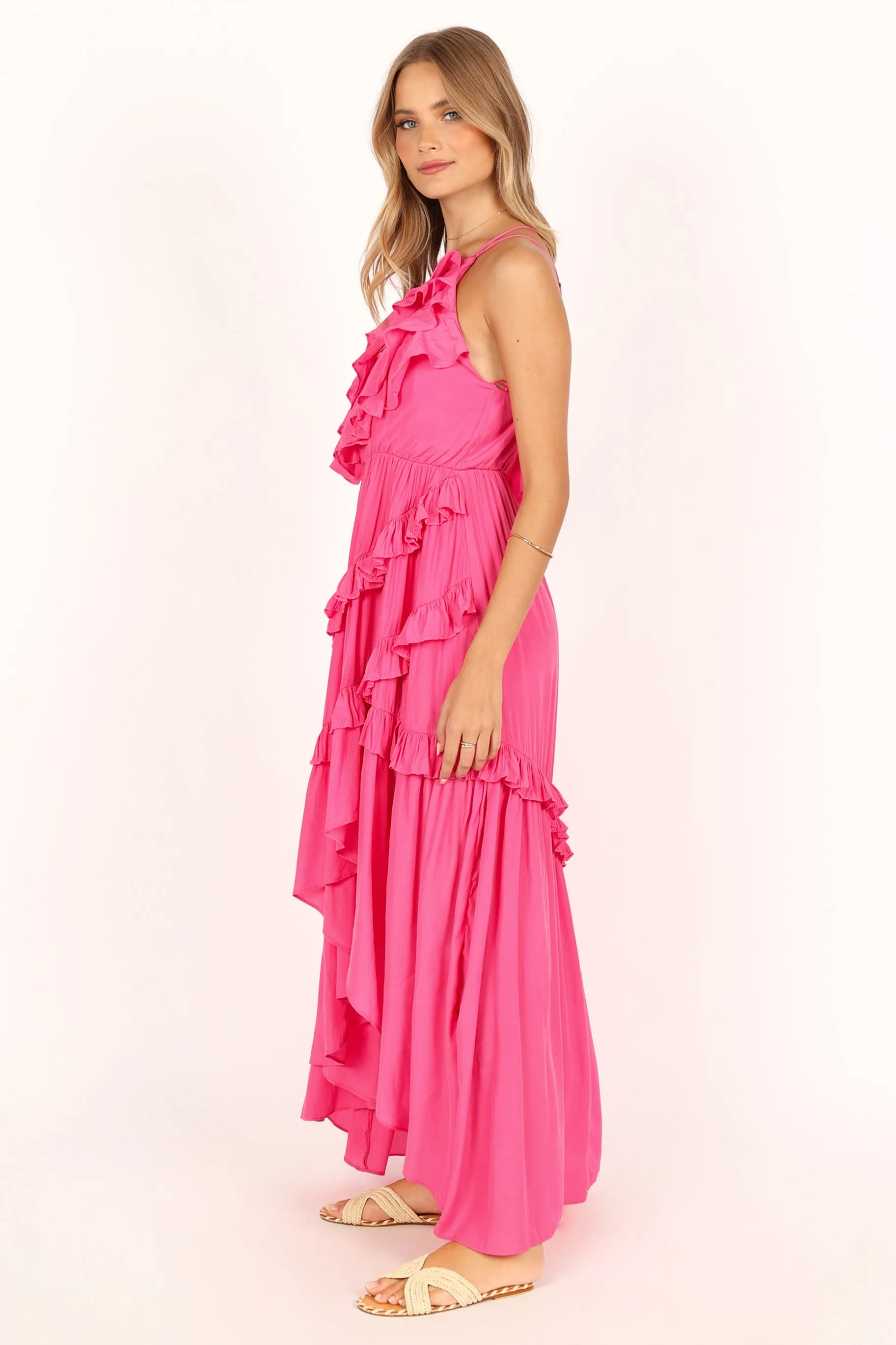 Fiorda One Shoulder Midi Dress - Pink sold by Petal & Pup product image thumbnail 4