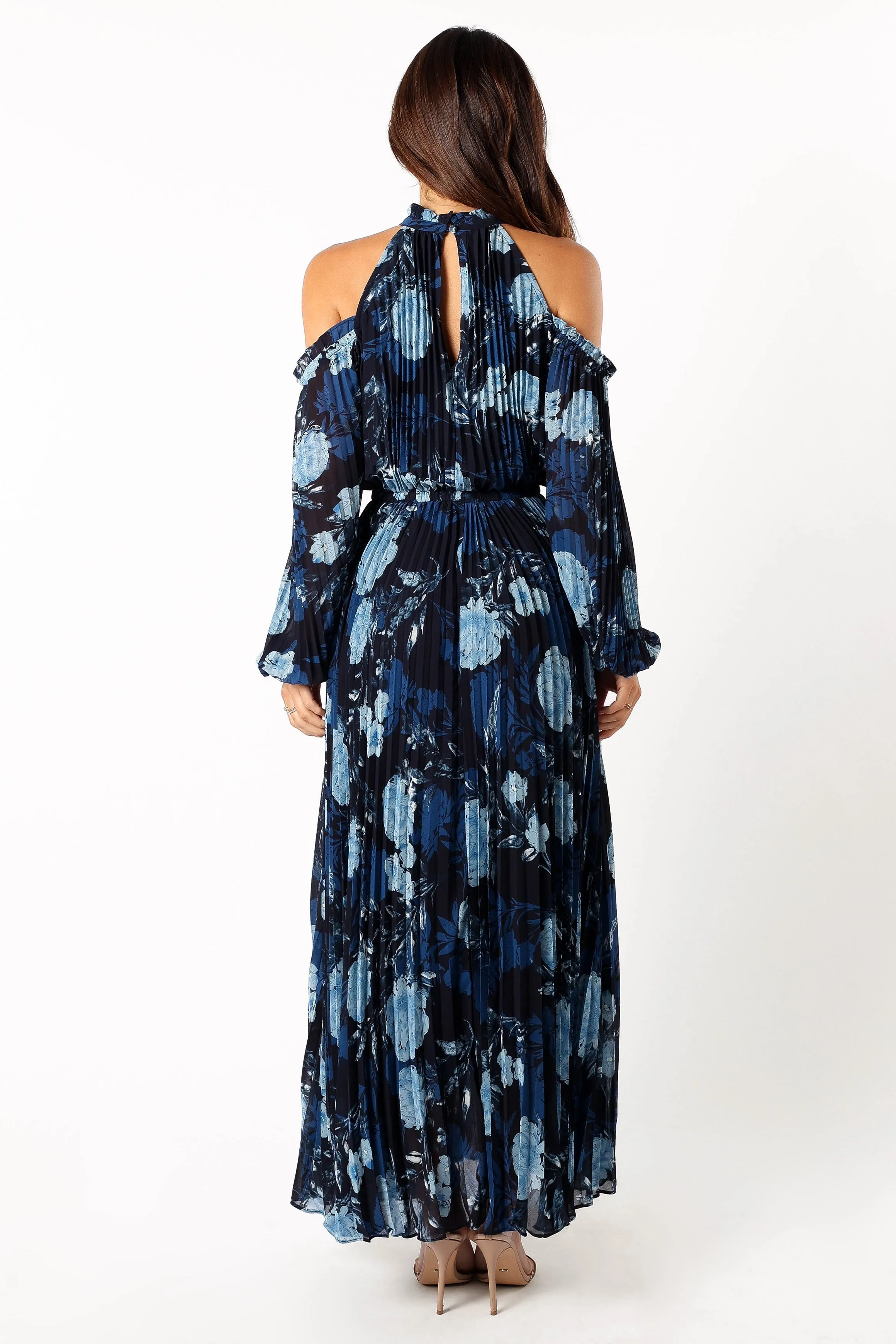 Hilary Pleated Maxi Dress - Blue Floral sold by Petal & Pup product image thumbnail 4