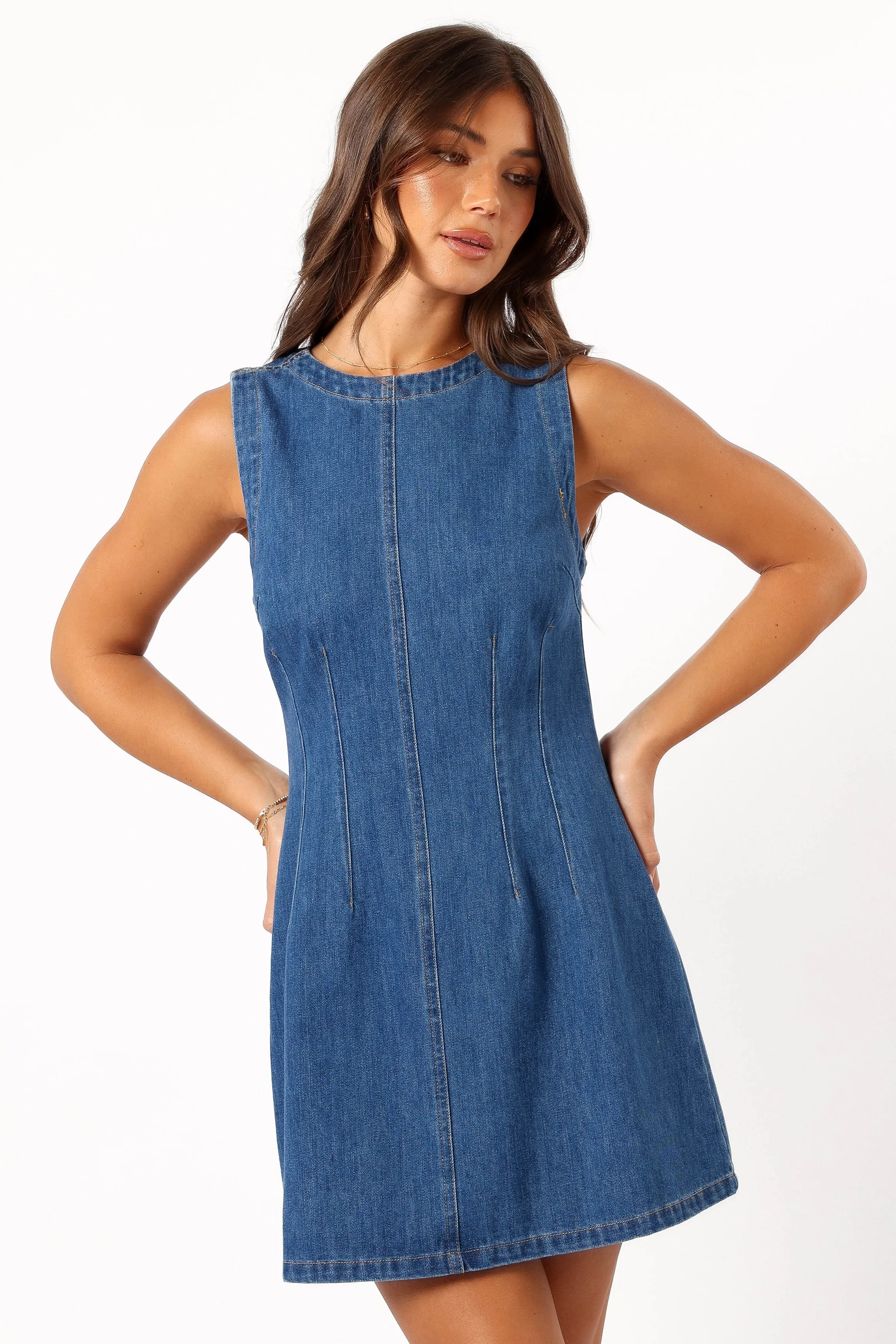 Jovanni Mini Dress - Dark Denim sold by Petal & Pup product image thumbnail 4