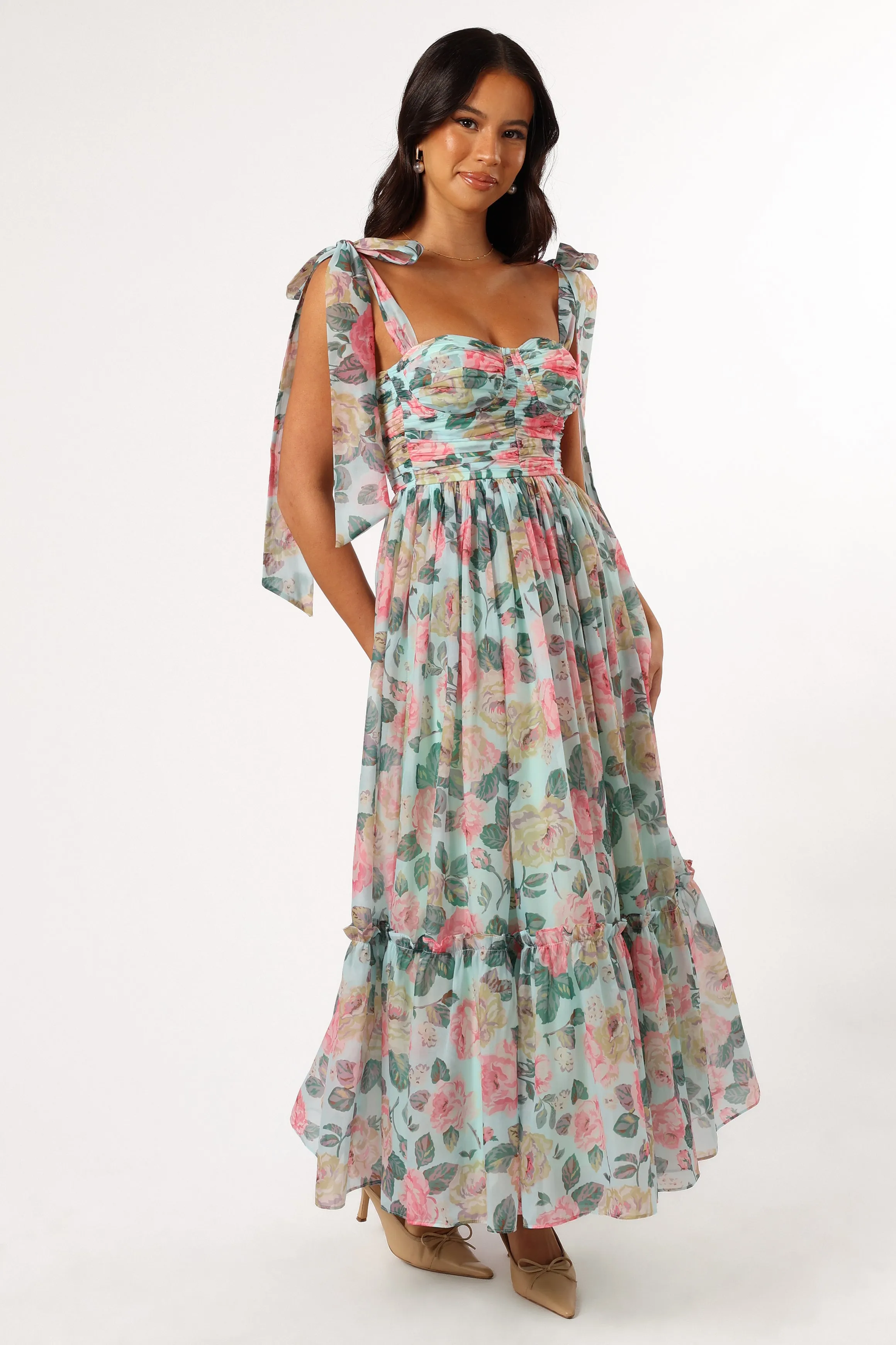Floret Midi Dress - Blue Multi sold by Petal & Pup product image thumbnail 4