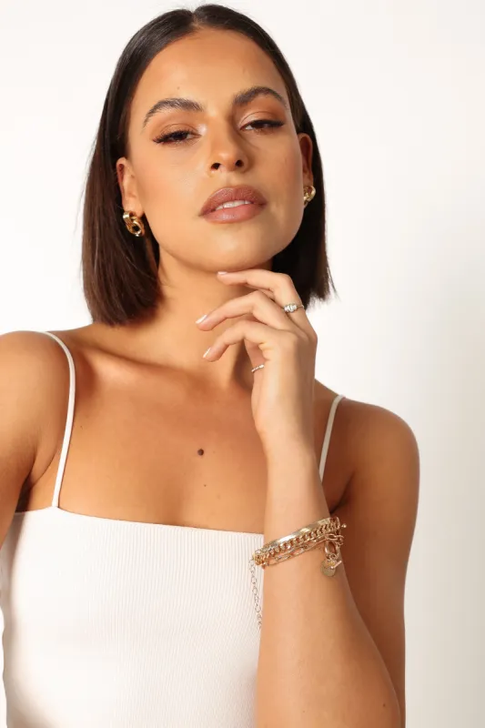 Ruby Bracelet Set - Gold sold by Petal & Pup