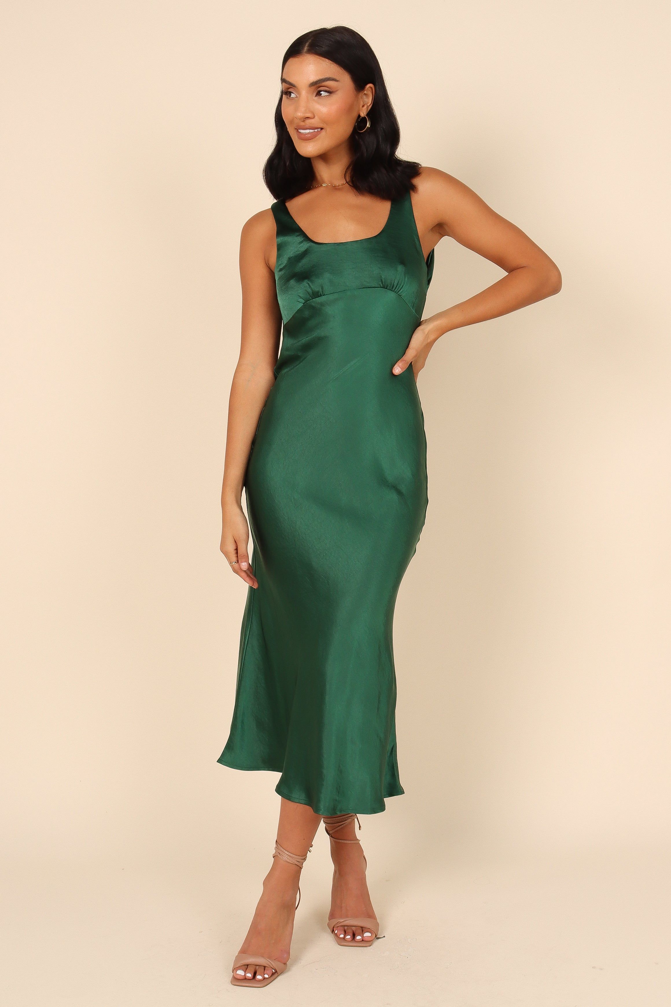 Sawyer Midi Dress - Emerald sold by Petal & Pup