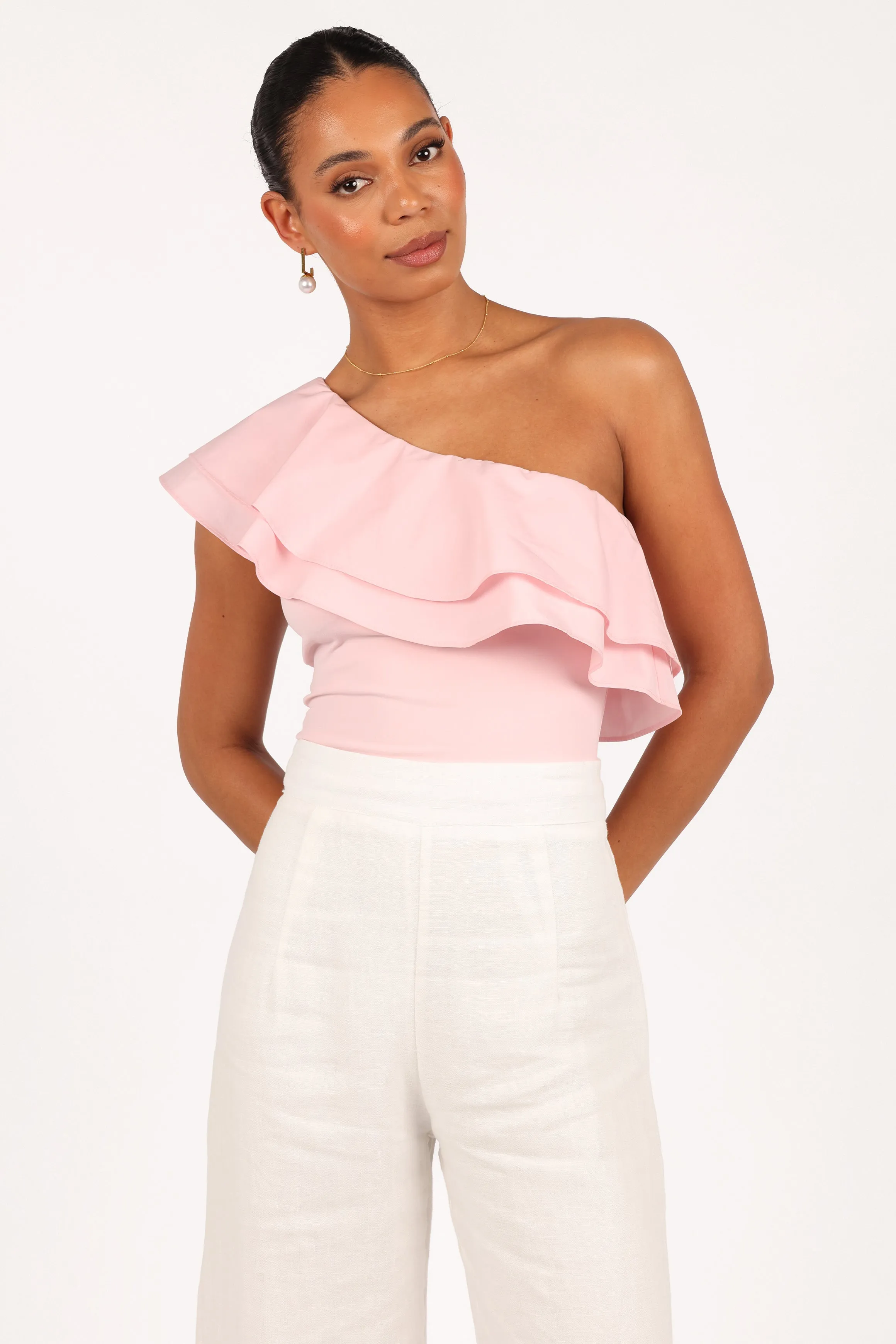 Kate One Shoulder Top - Petal Pink sold by Petal & Pup product image thumbnail 3