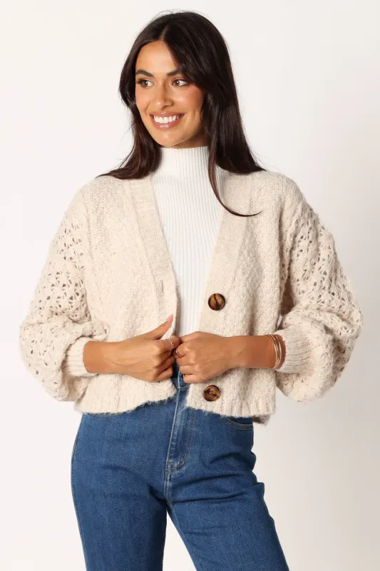 Blakey Cardigan - Cream sold by Petal & Pup