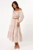 Emilia Midi Skirt - Beige Ivory sold by Petal & Pup