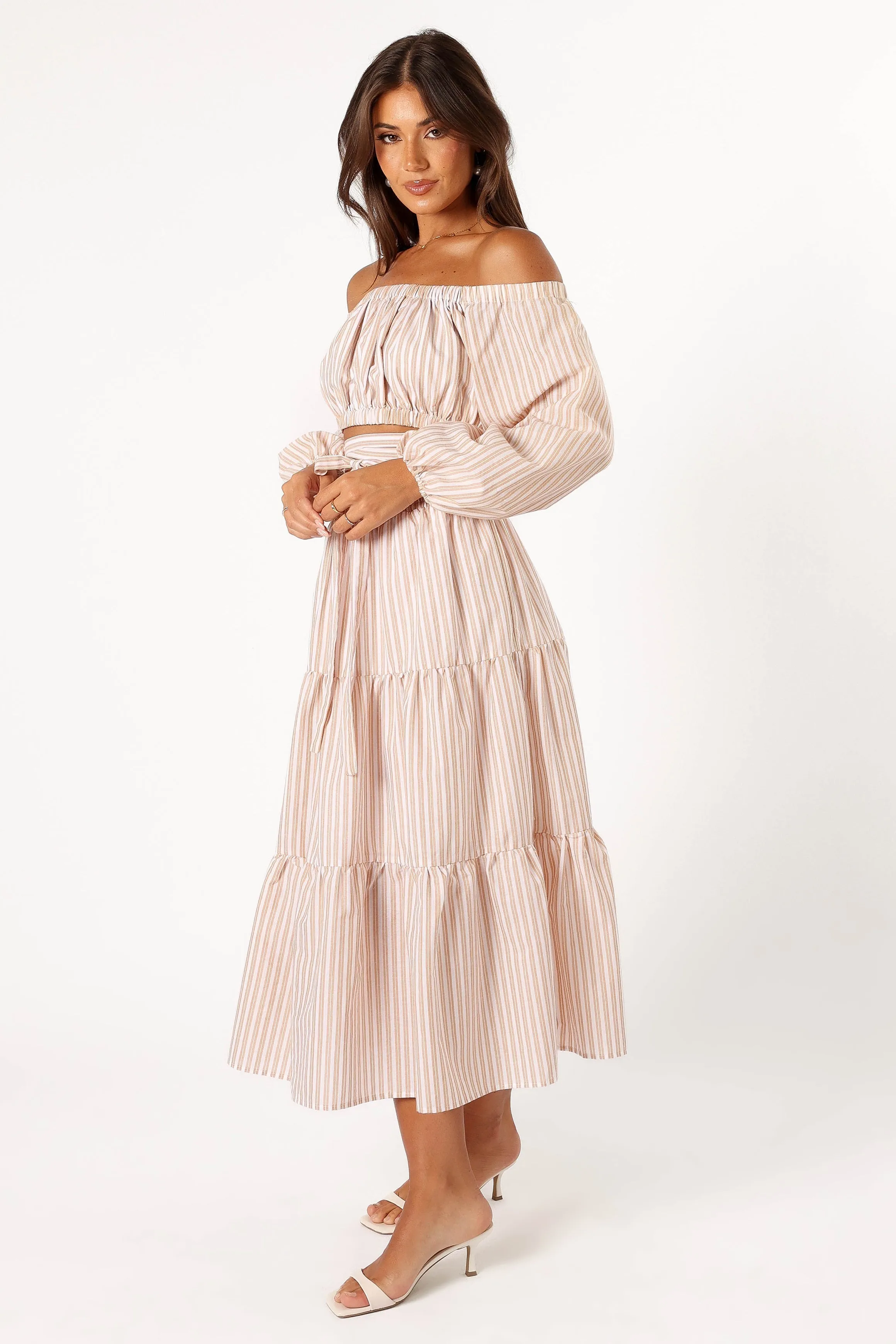 Emilia Midi Skirt - Beige Ivory sold by Petal & Pup product image thumbnail 4